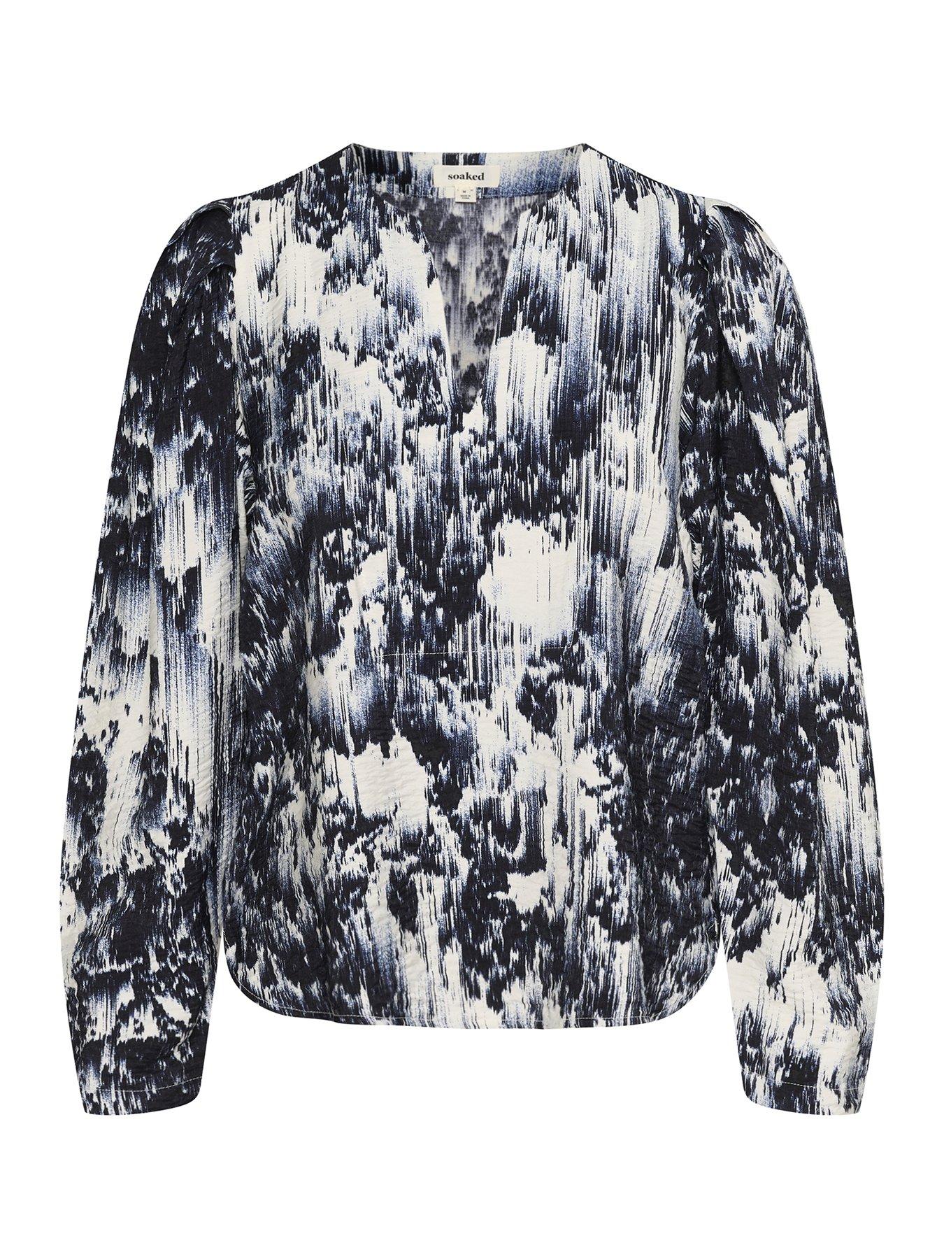  image of soaked-in-luxury-jazzlyn-blouse-blue