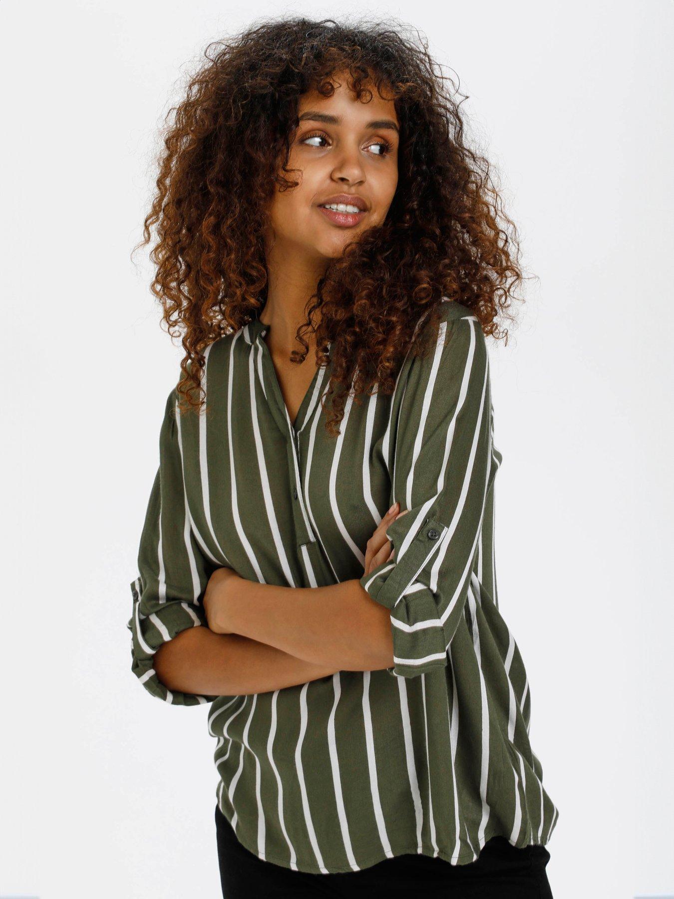 kaffe-stridy-blouse-green