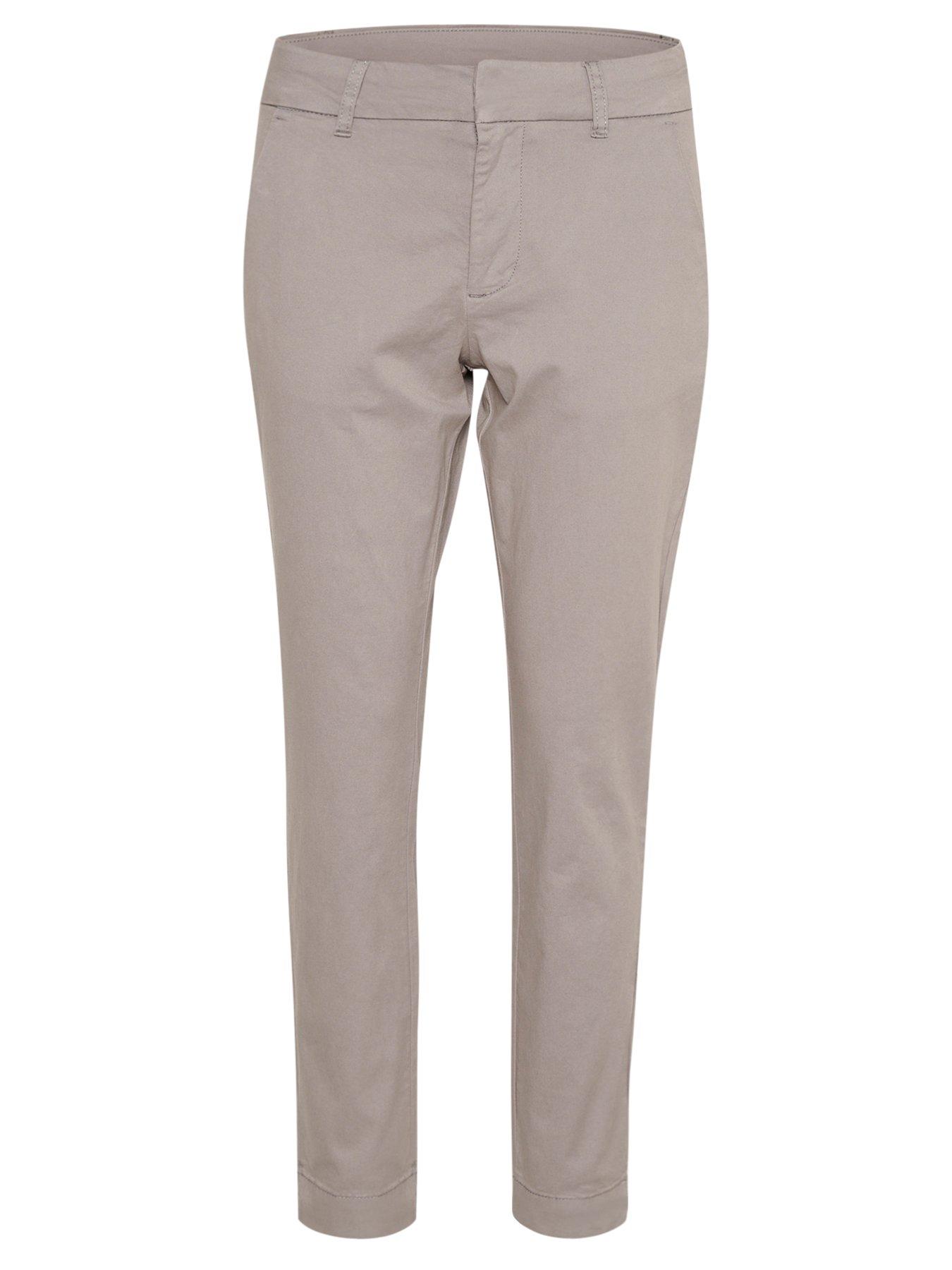  image of kaffe-mette-tailored-cropped-trousers-grey