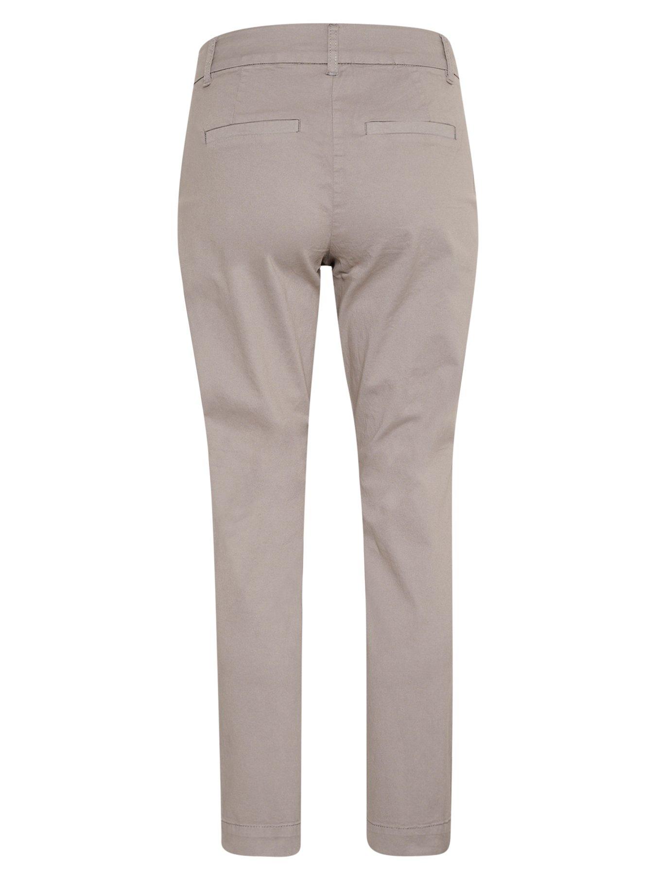  image of kaffe-mette-tailored-cropped-trousers-grey