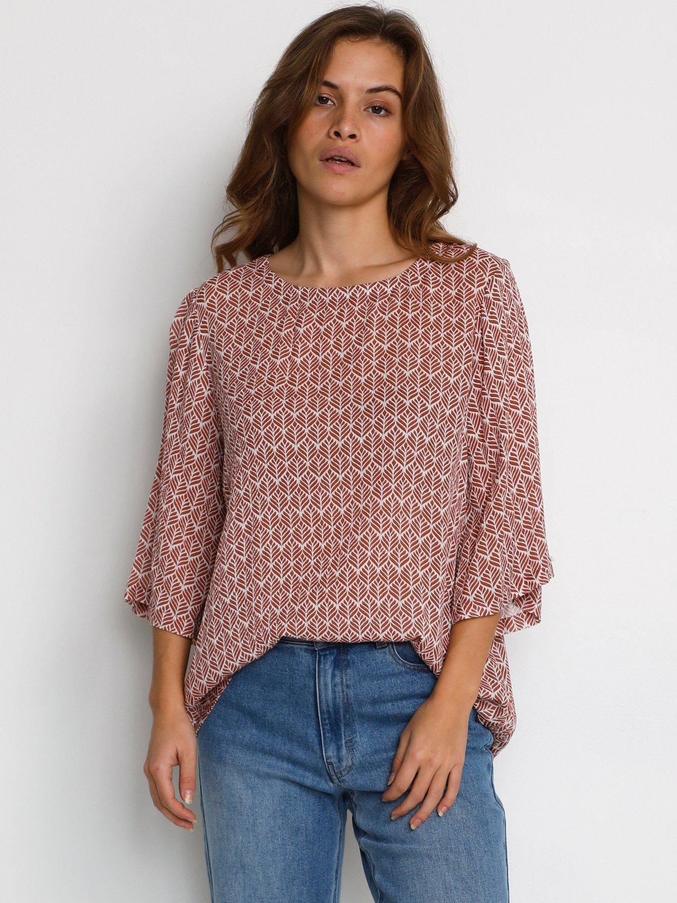 kaffe-ebellen-amber-blouse-dusky-red