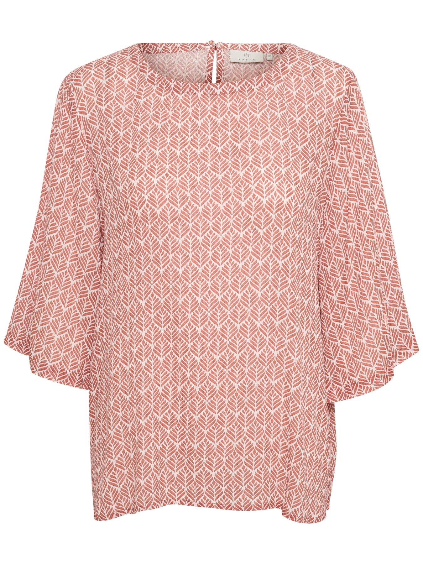  image of kaffe-ebellen-amber-blouse-dusky-red