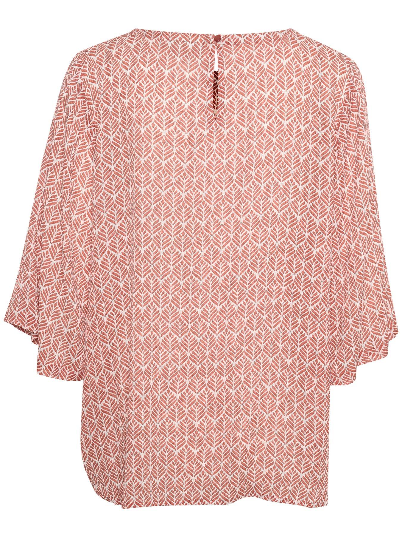  image of kaffe-ebellen-amber-blouse-dusky-red
