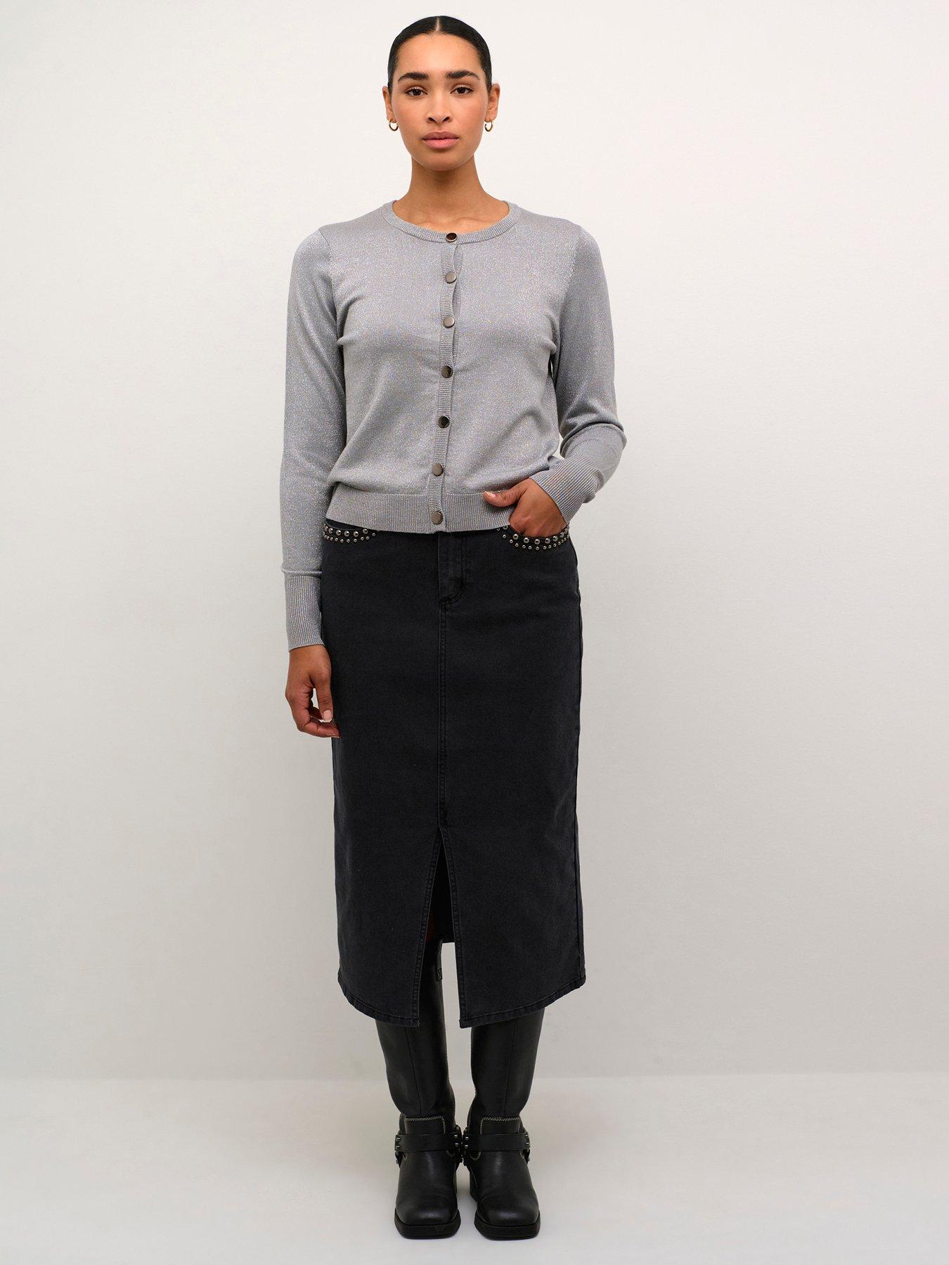  image of kaffe-regina-cardigan-grey
