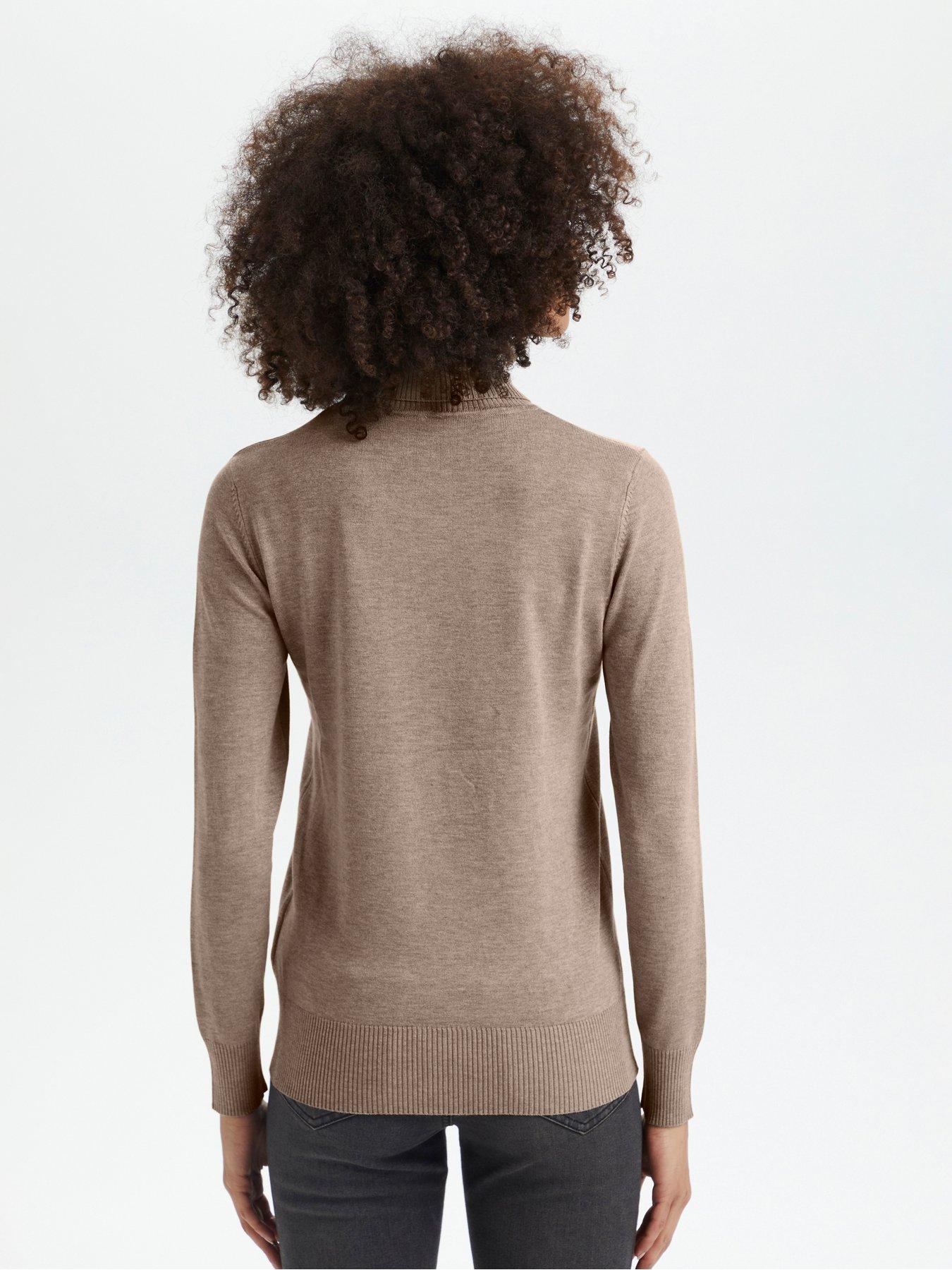  image of saint-tropez-mila-rol-neck-jumper-beige