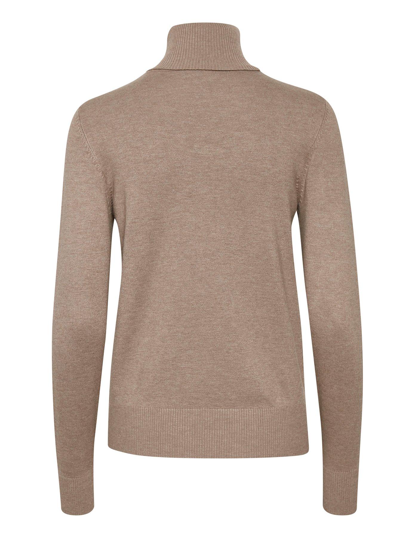  image of saint-tropez-mila-rol-neck-jumper-beige