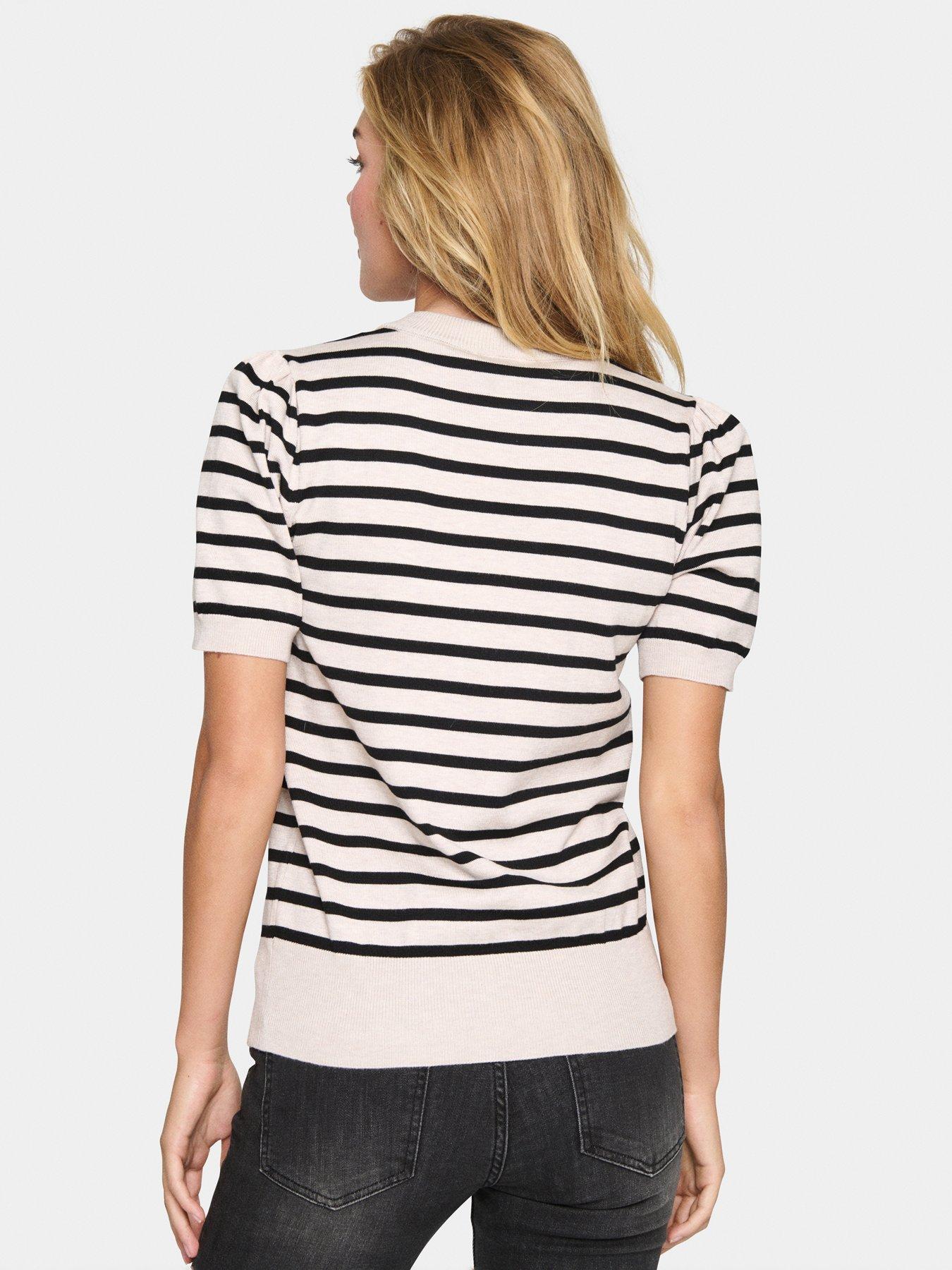  image of saint-tropez-mila-short-sleeve-jumper-beige