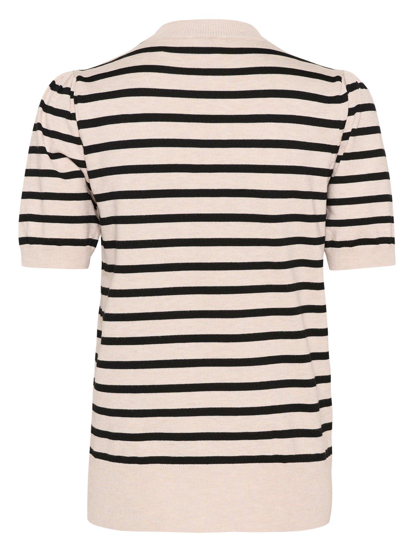 image of saint-tropez-mila-short-sleeve-jumper-beige