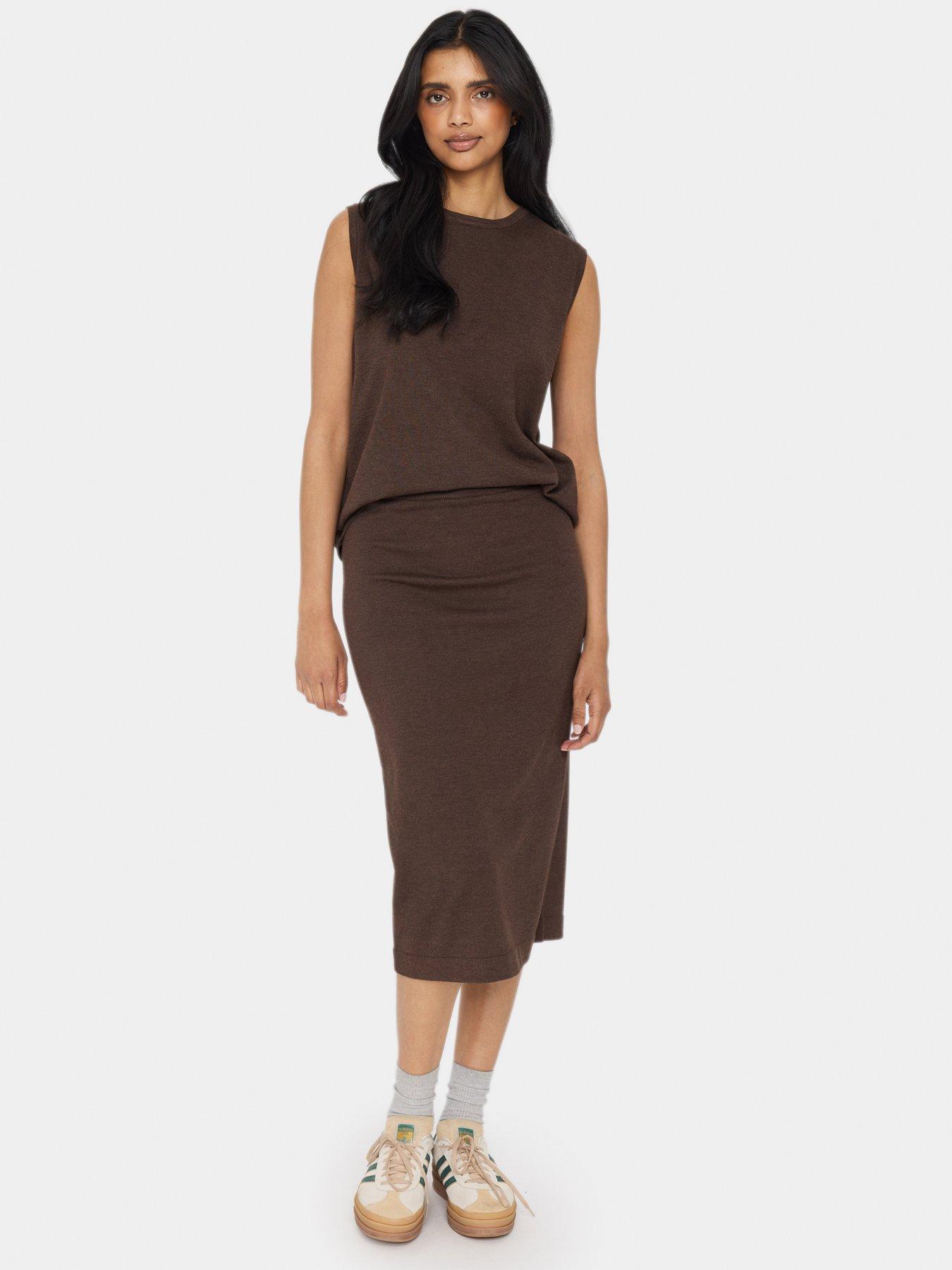  image of saint-tropez-mila-skirt-brown