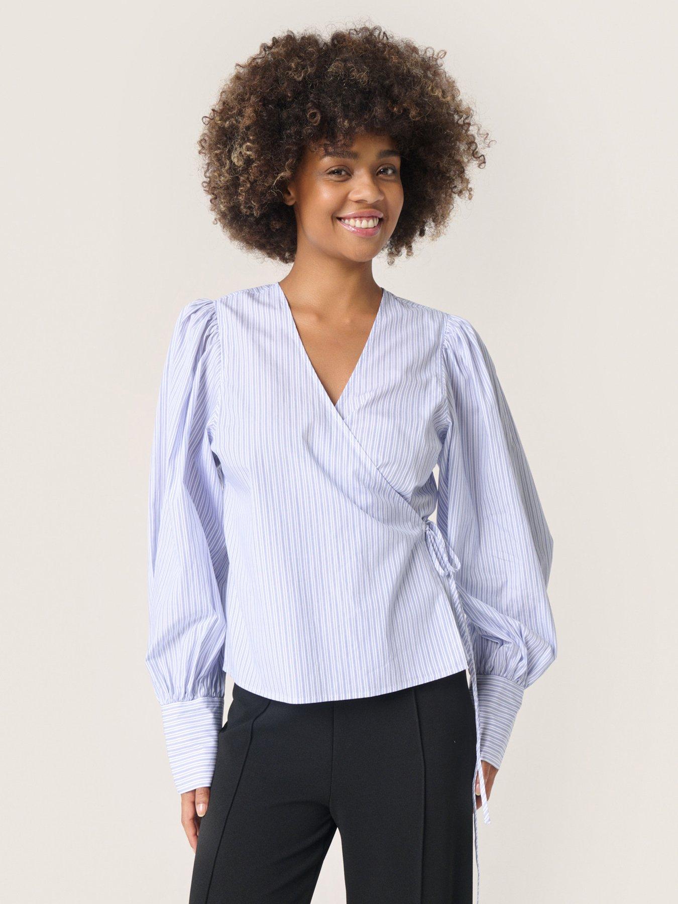 soaked-in-luxury-oriana-wrap-blouse-blue