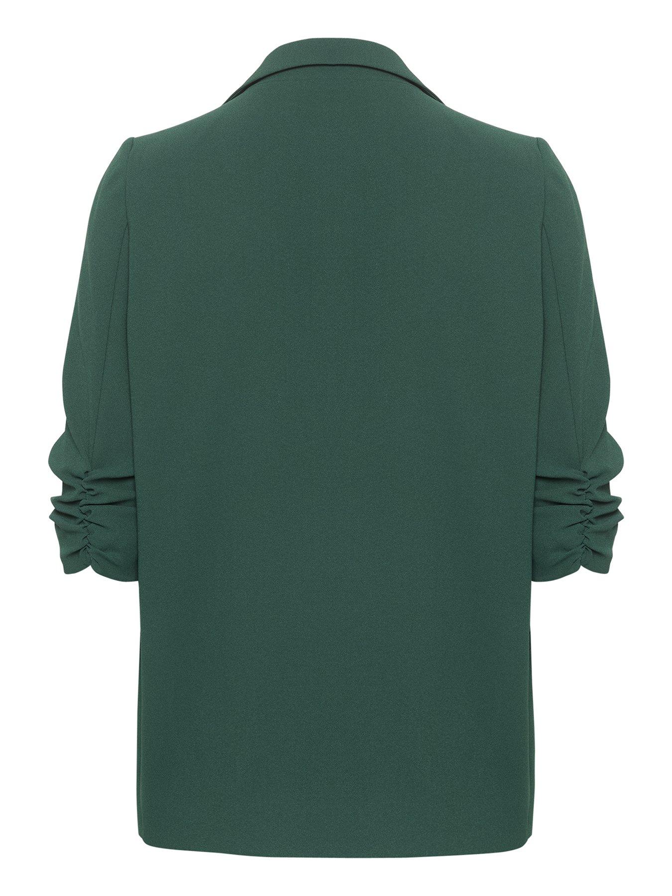  image of soaked-in-luxury-shirley-blazer-green