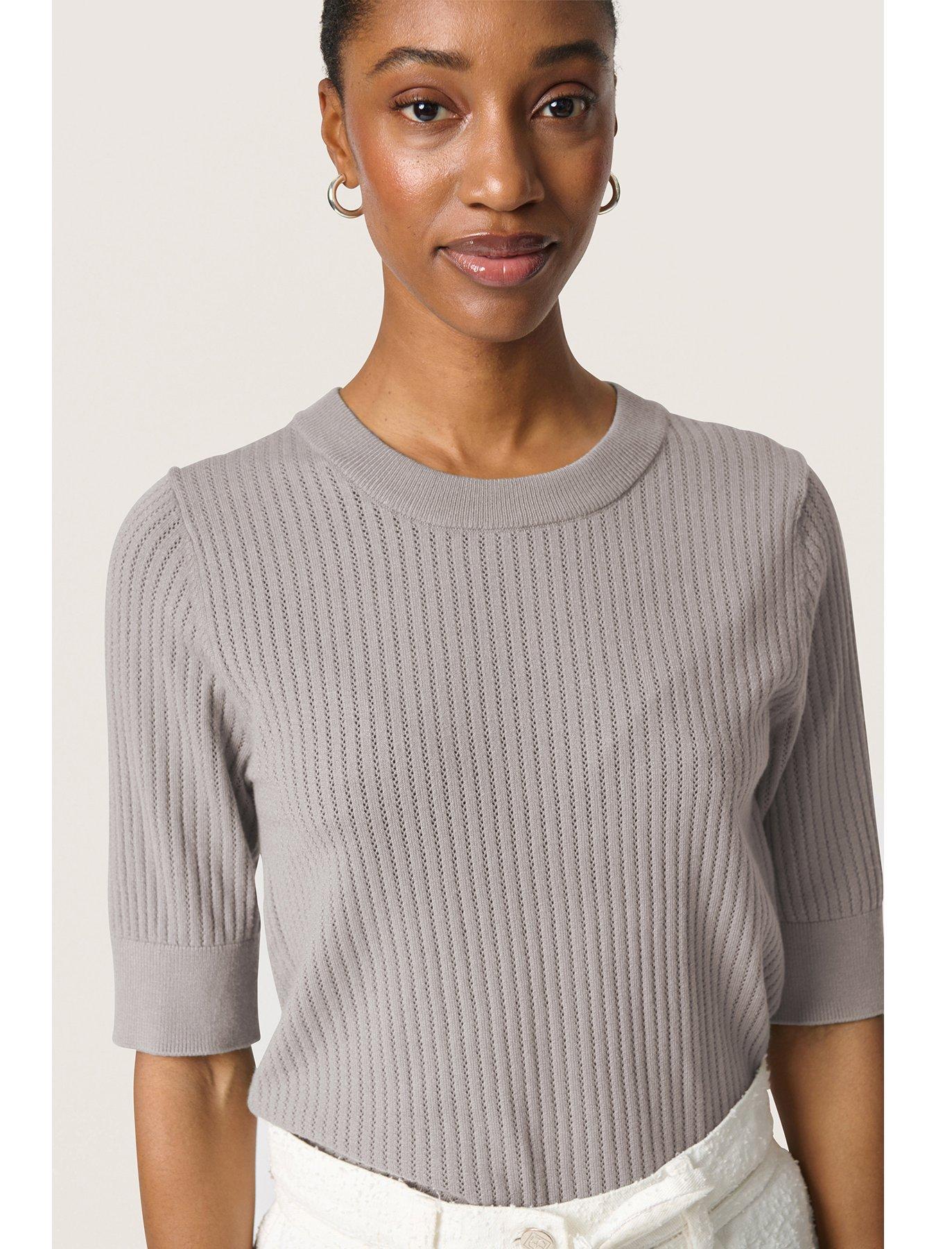  image of soaked-in-luxury-spina-pullover-grey