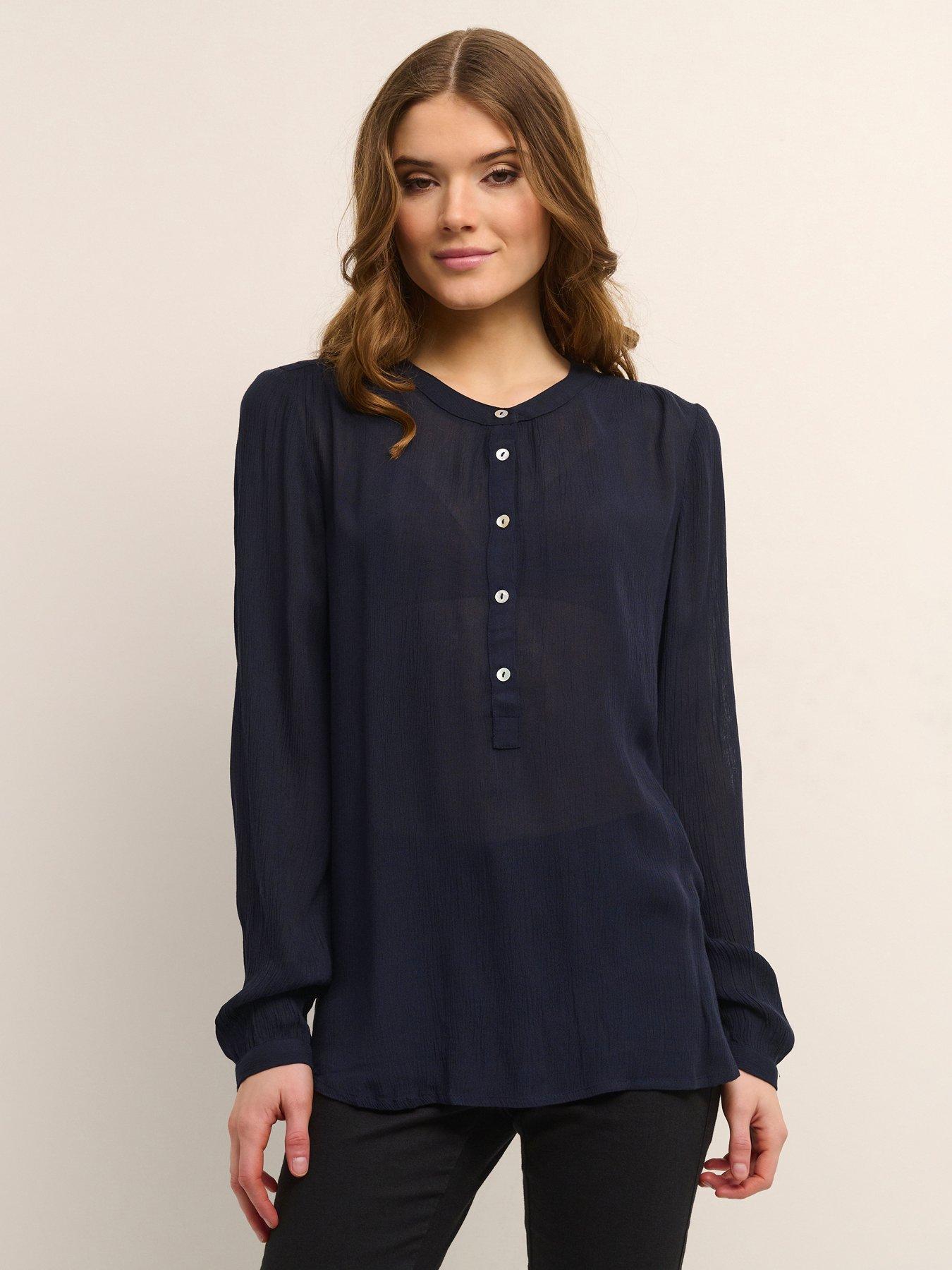 kaffe-karla-amber-shirt-midnight-blue