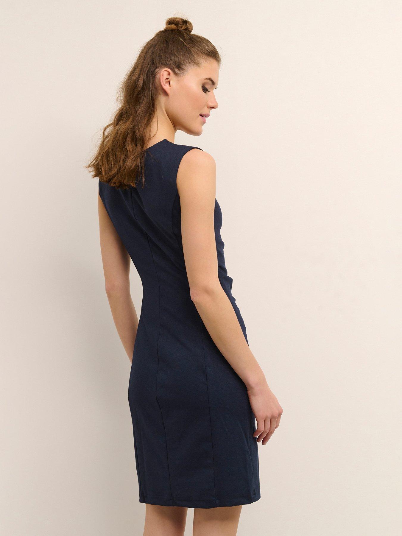  image of kaffe-india-vivi-dress-navy