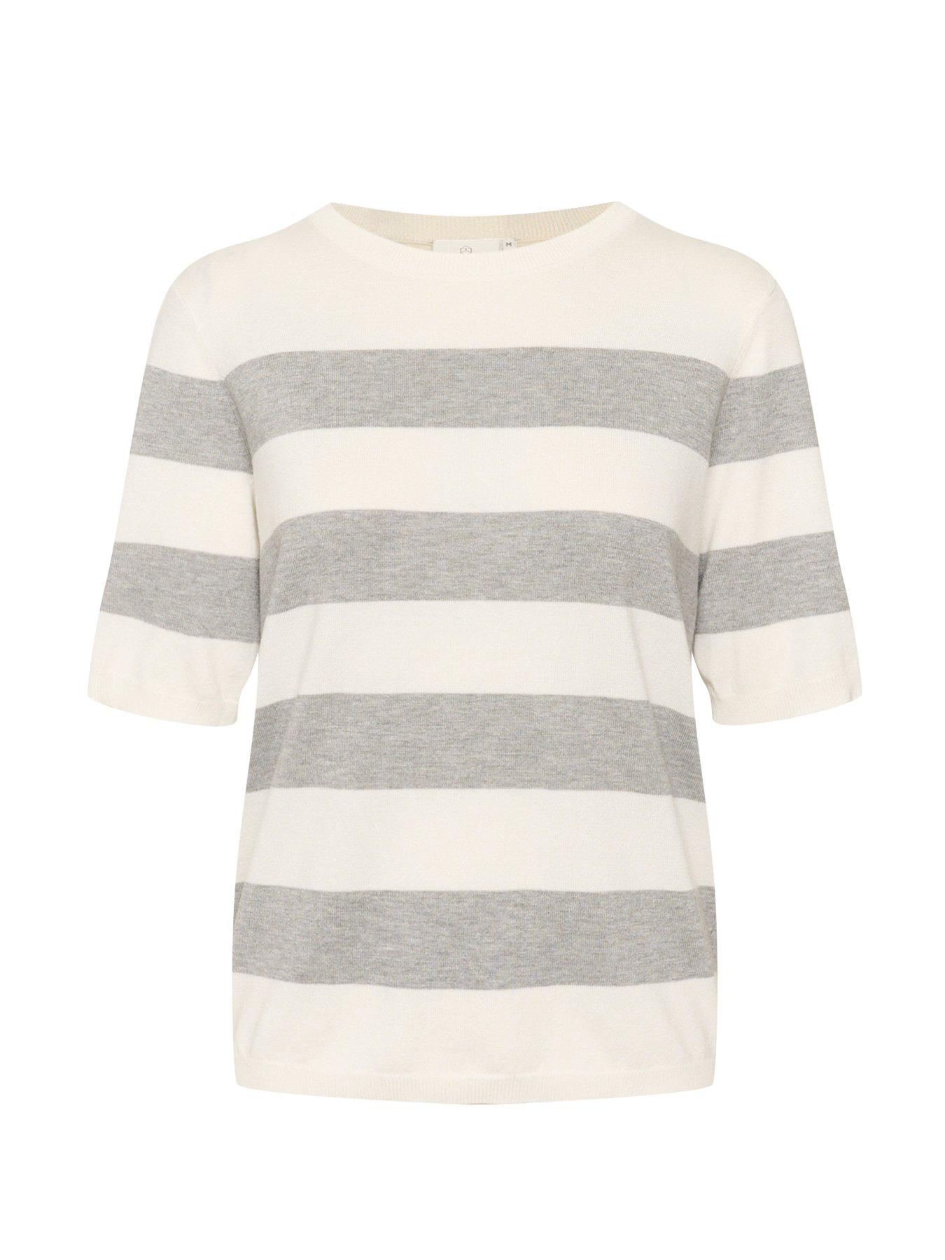  image of kaffe-lizza-striped-knit-multi
