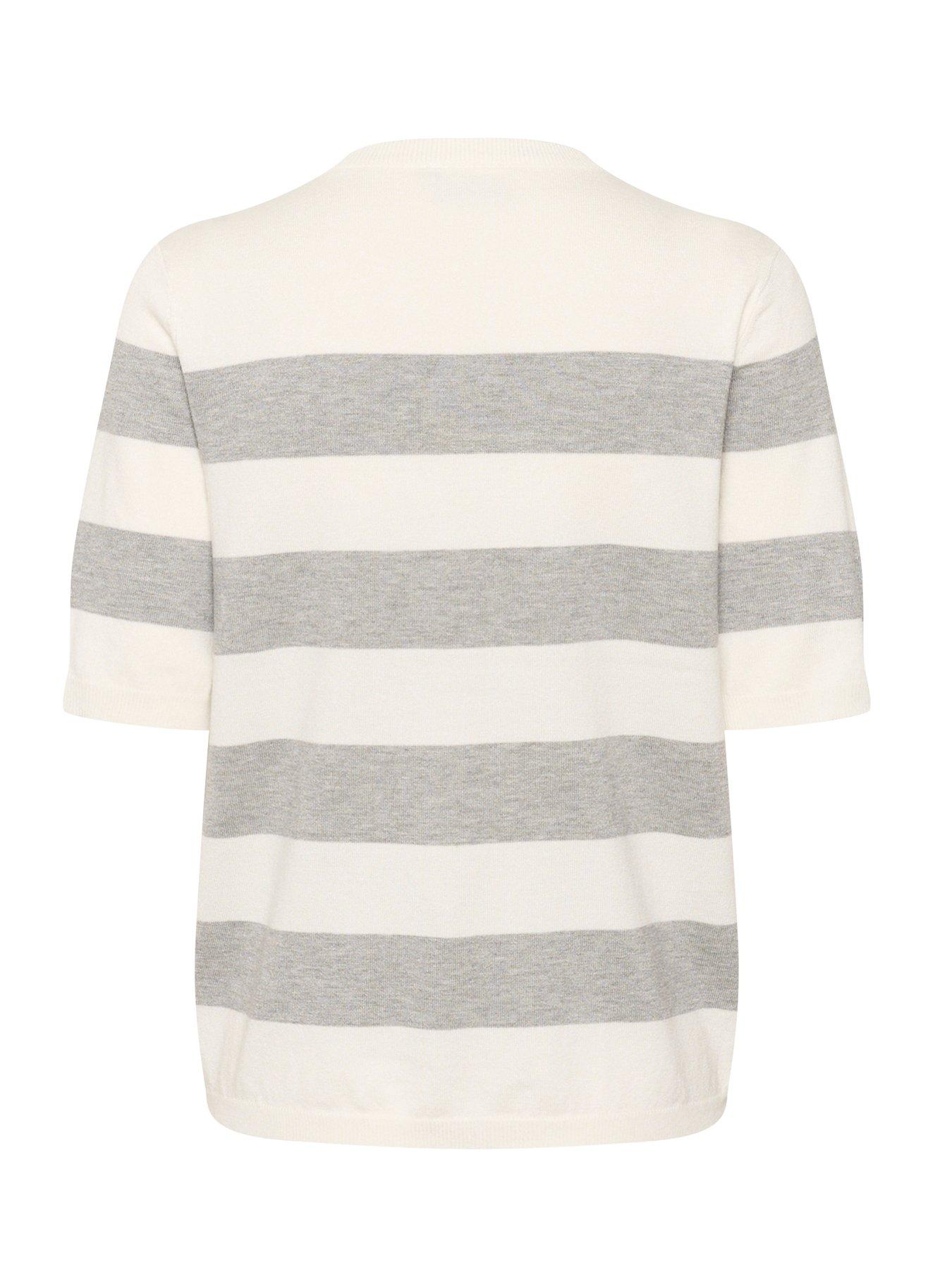  image of kaffe-lizza-striped-knit-multi