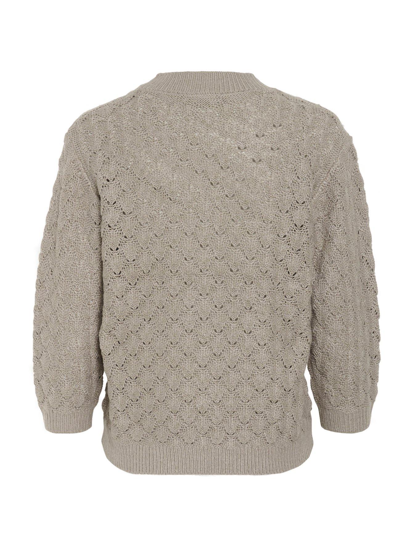  image of kaffe-kani-knit-pullover-grey