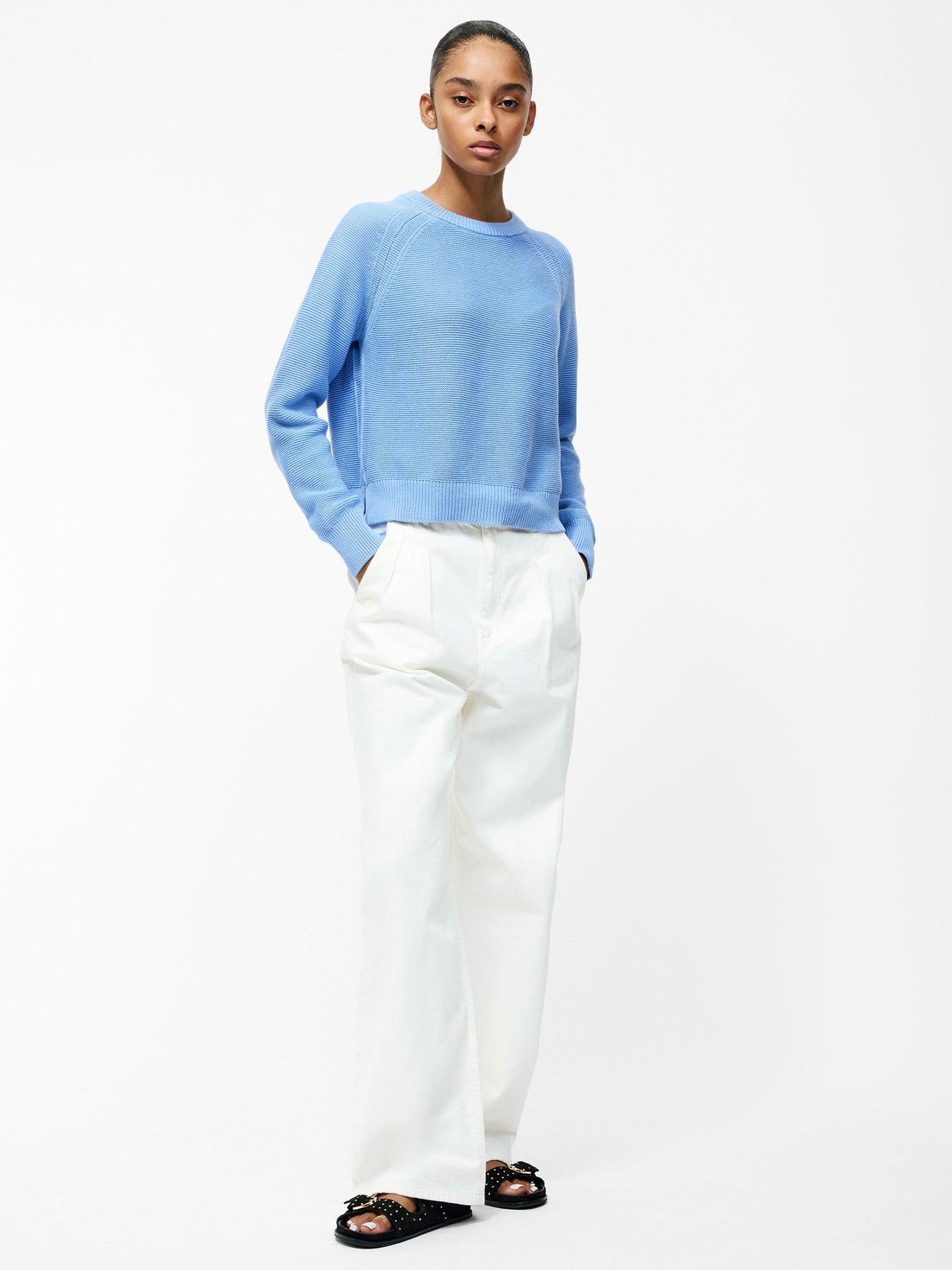  image of french-connection-cotton-mozart-knit-long-sleeve-jumper