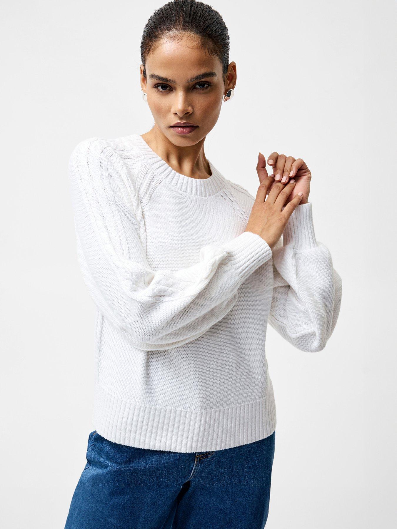 french-connection-cable-knit-braided-long-balloon-sleeve-crew-neck-jumper