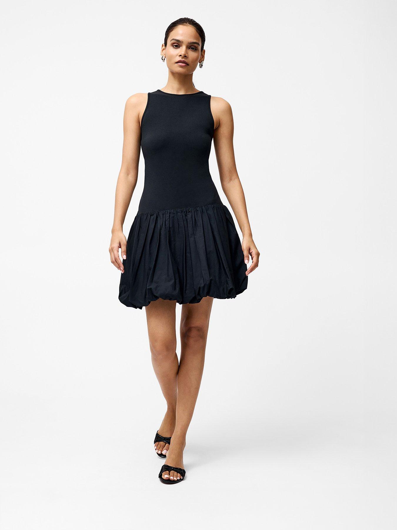 french-connection-cotton-bubble-hem-sleeveless-mini-dress