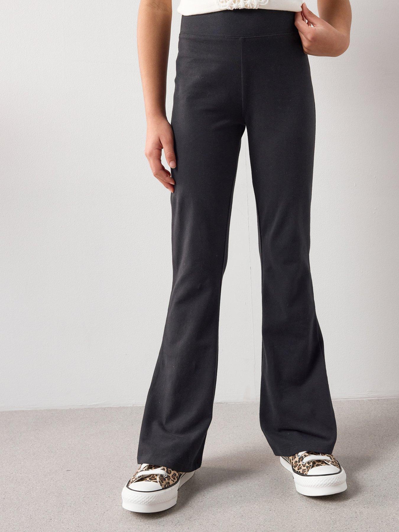 the-very-collection-girls-flare-cotton-leggings-black