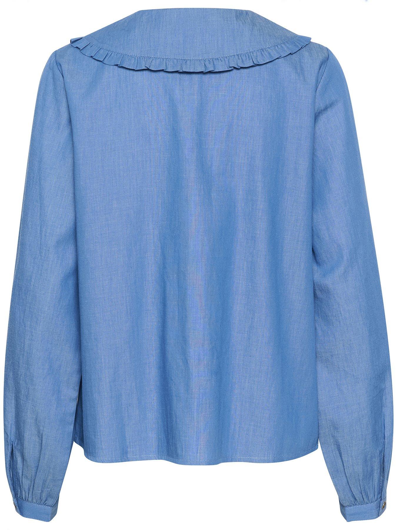  image of cream-kami-denim-shirt-blue