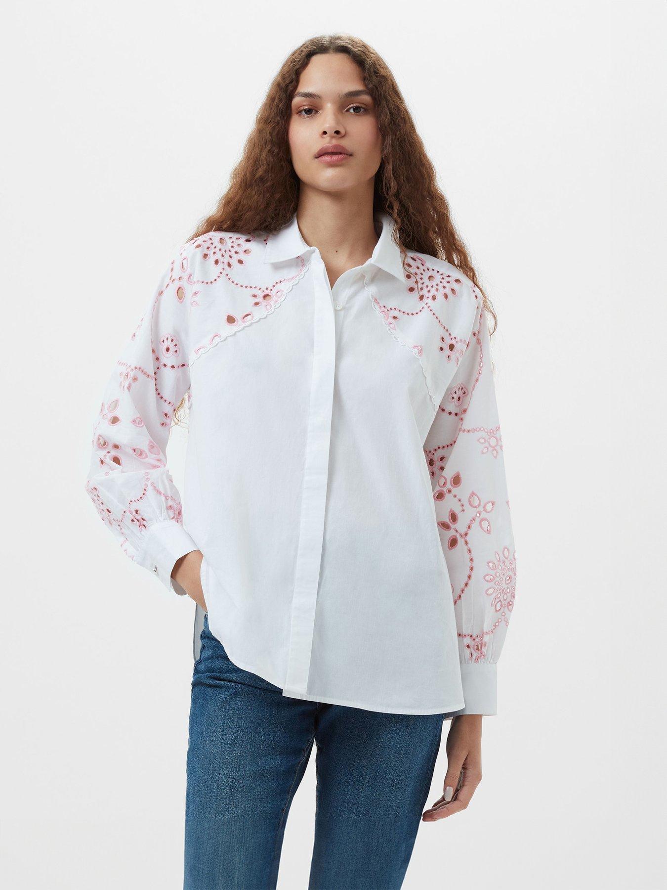 undefined Cotton Embroidered Button-up Relaxed Fit Shirt