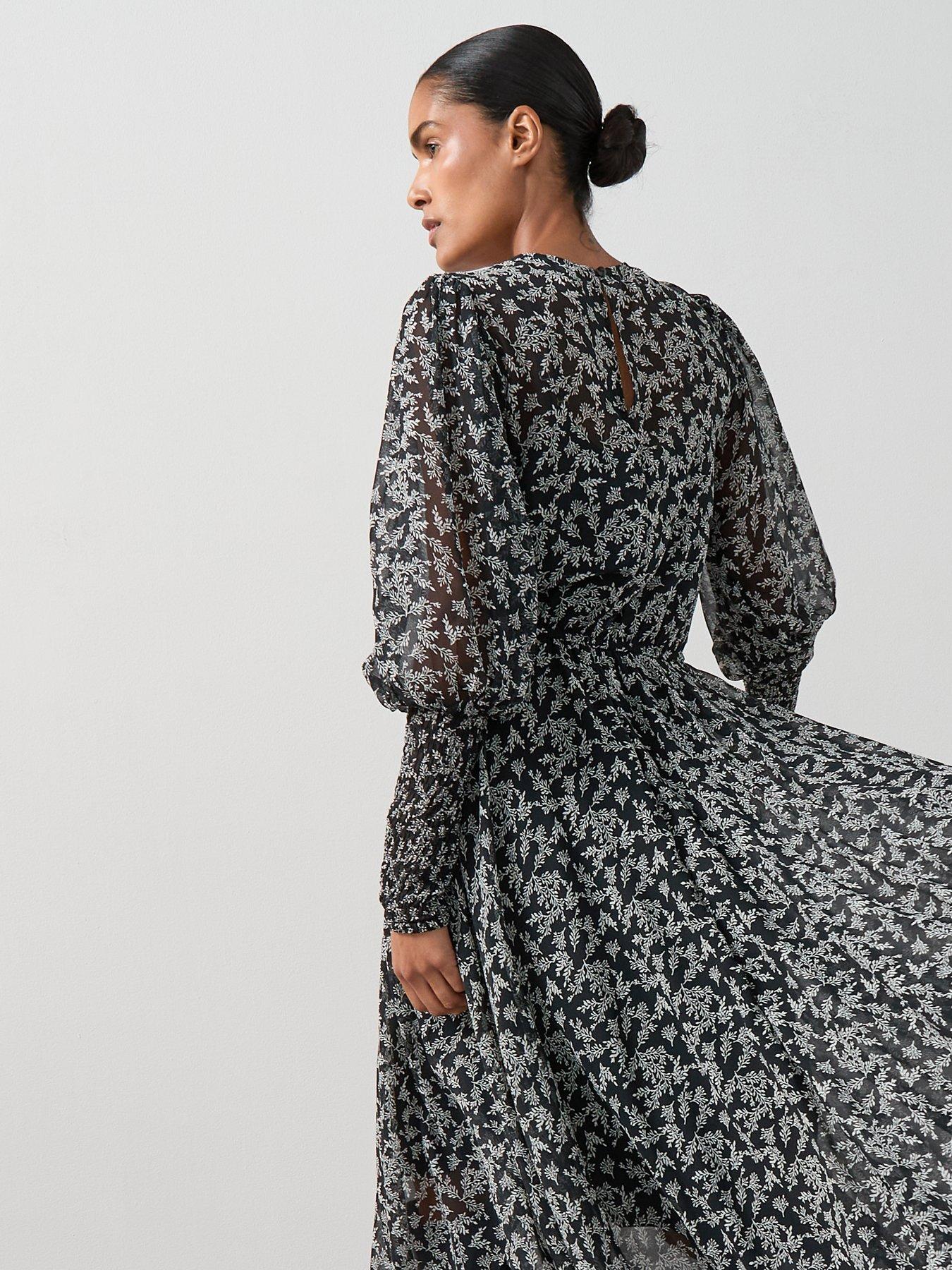 Image 5 of 6 of The Very Collection Embellished Hanky Hem Printed Midaxi Dress - Print