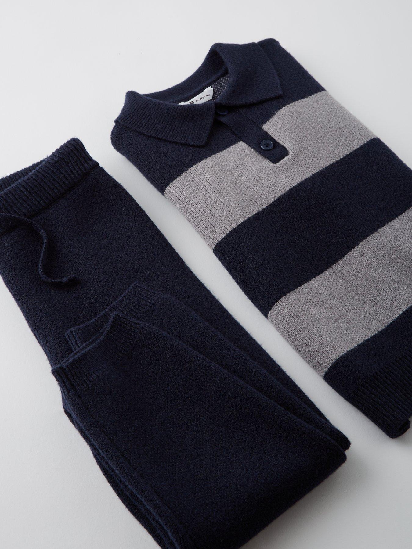 Image 4 of 4 of Mini V by Very Boys Knitted Hoodie And Joggers Set - Multi
