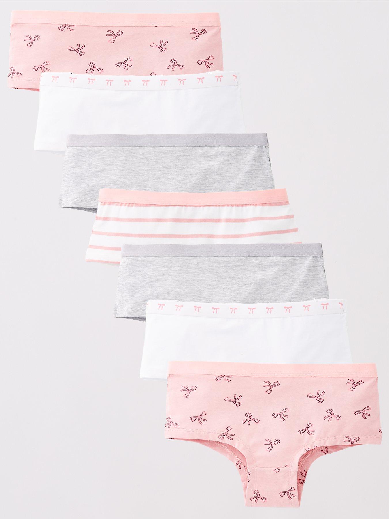V by Very Girls 7pk Bow Briefs