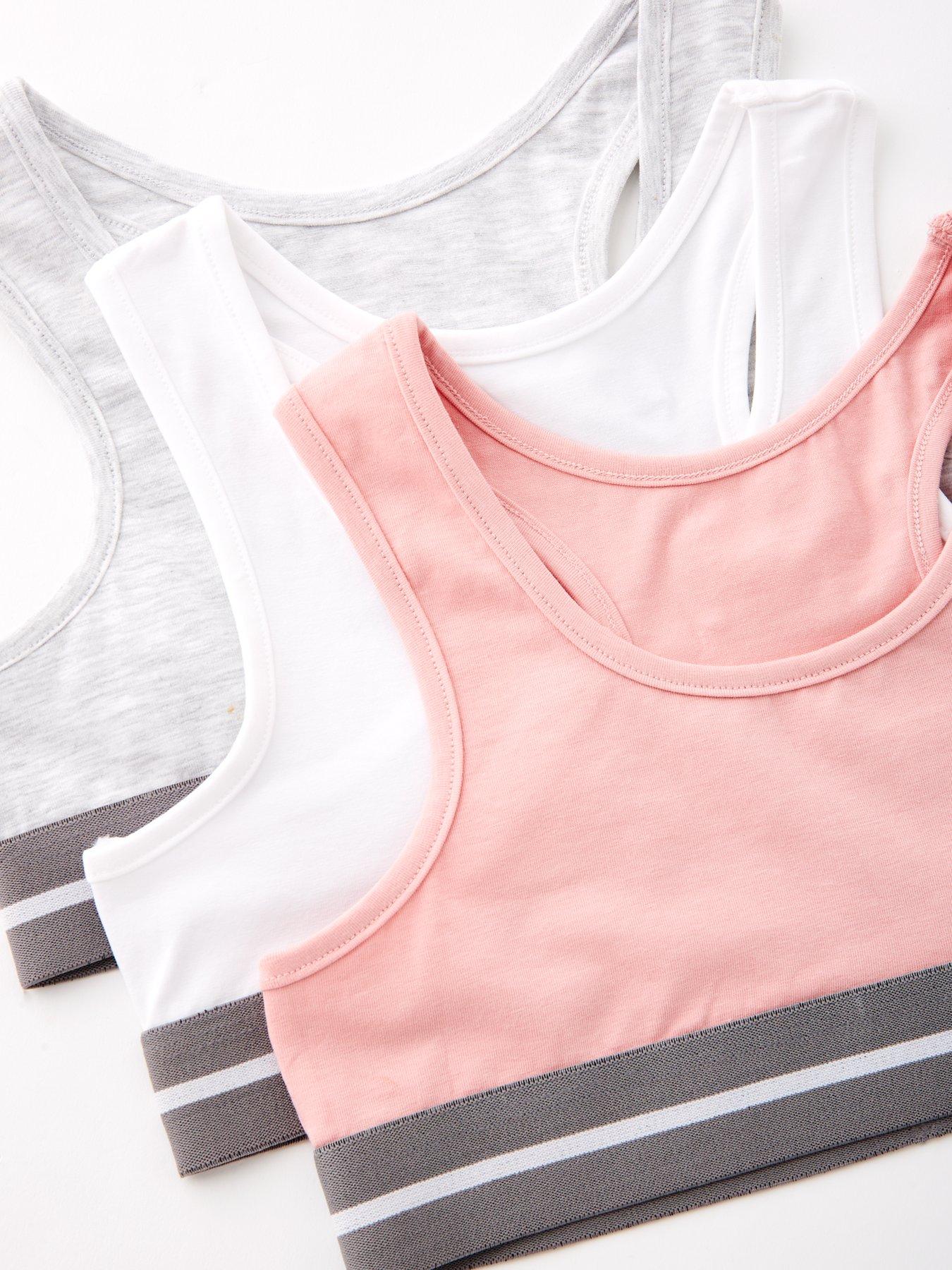 Image 5 of 5 of The Very Collection Girls 3 Pack Sporty Crop Top - Multi