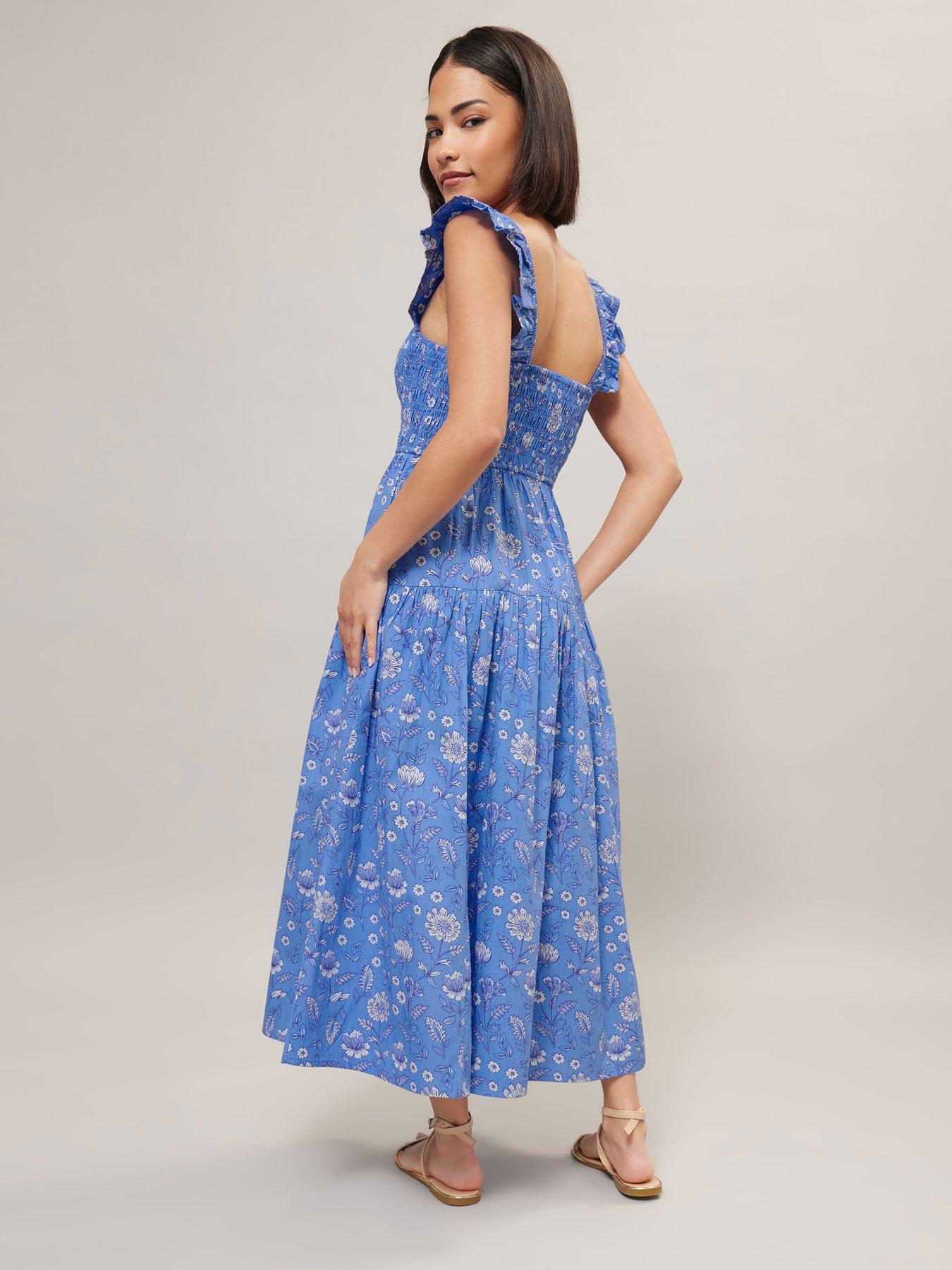  image of pixiegirl-floral-shirred-tiered-dress