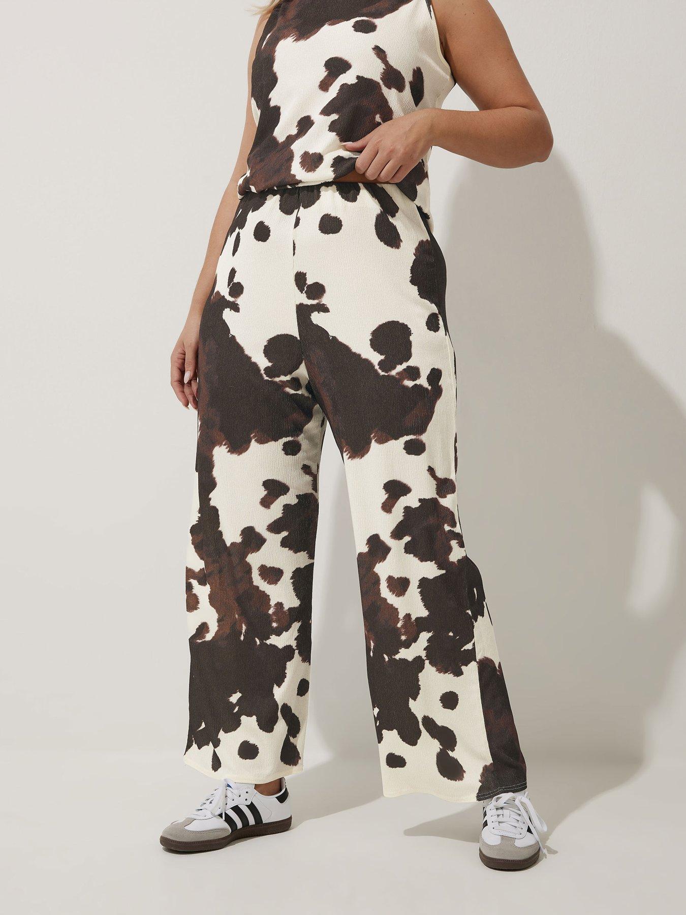  image of yours-curve-cow-textured-trouser