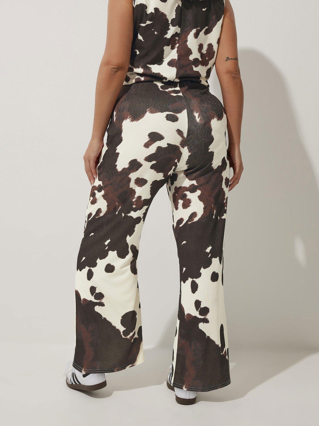  image of yours-curve-cow-textured-trouser