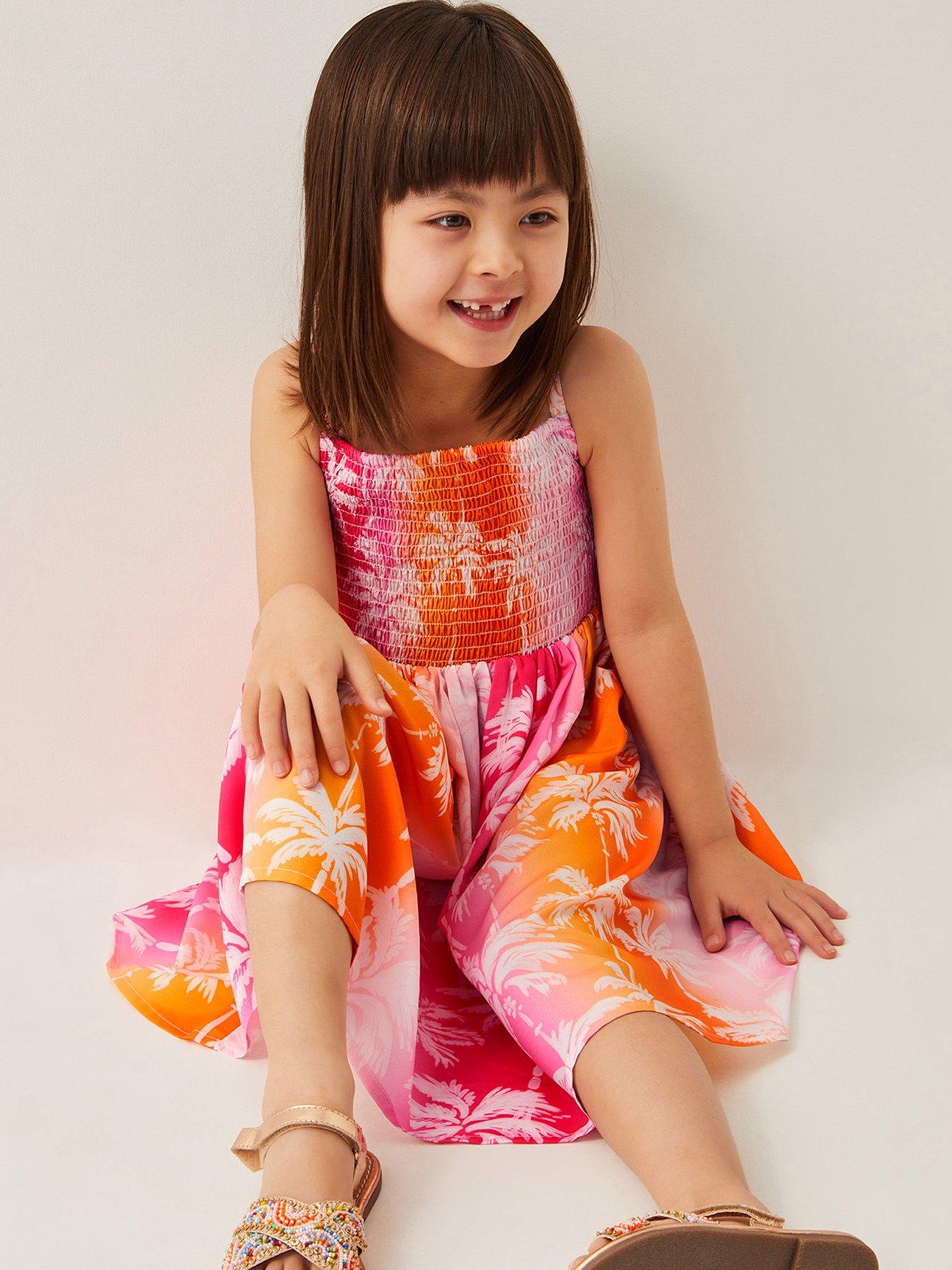 monsoon-girls-sunset-ombre-palm-print-shirred-dress-pink