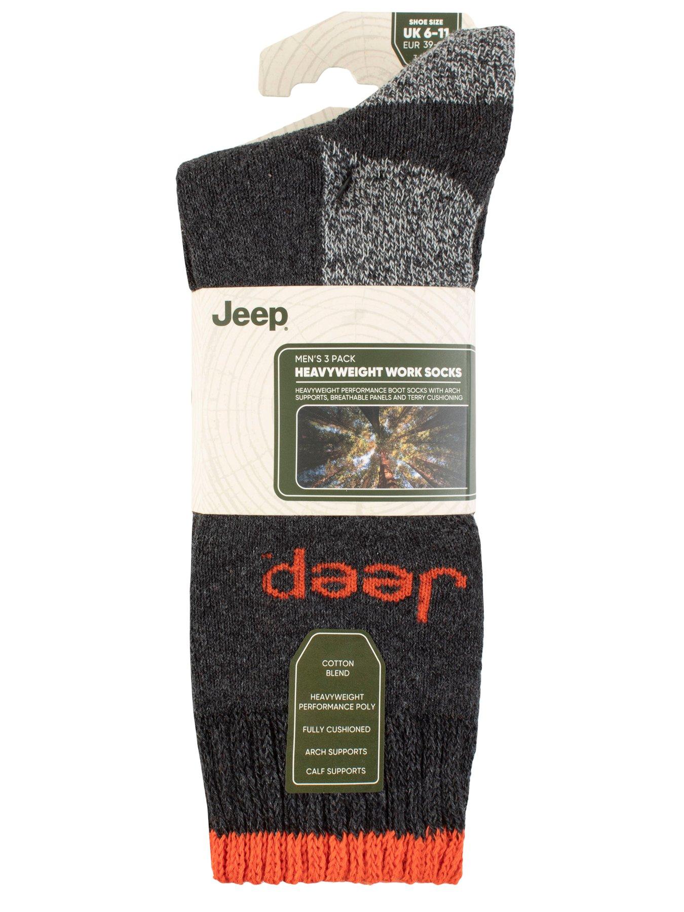 Image 2 of 2 of Jeep Poly Workwear Boot Crew Socks 3 Pack