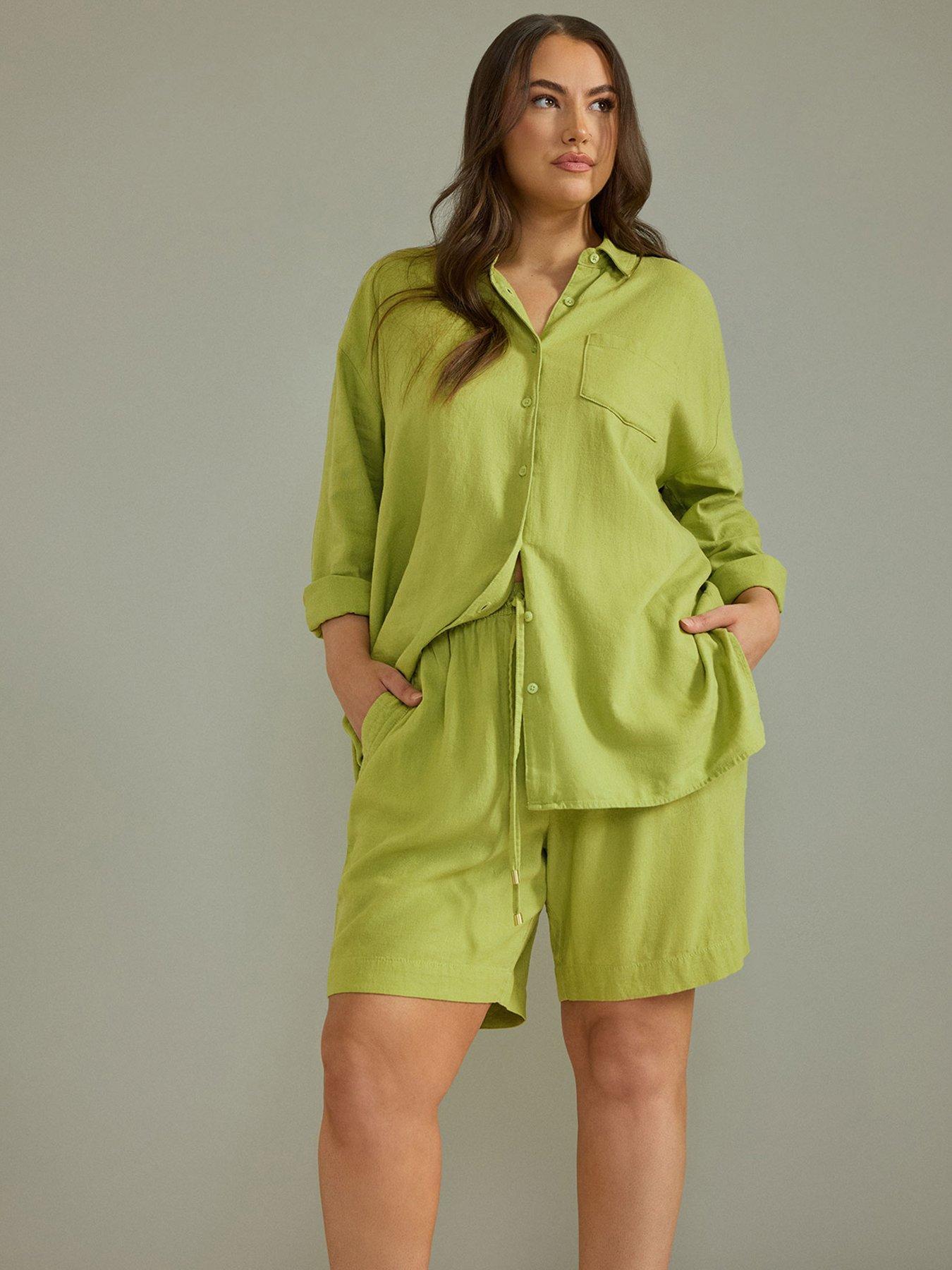 undefined Linen Short - Green