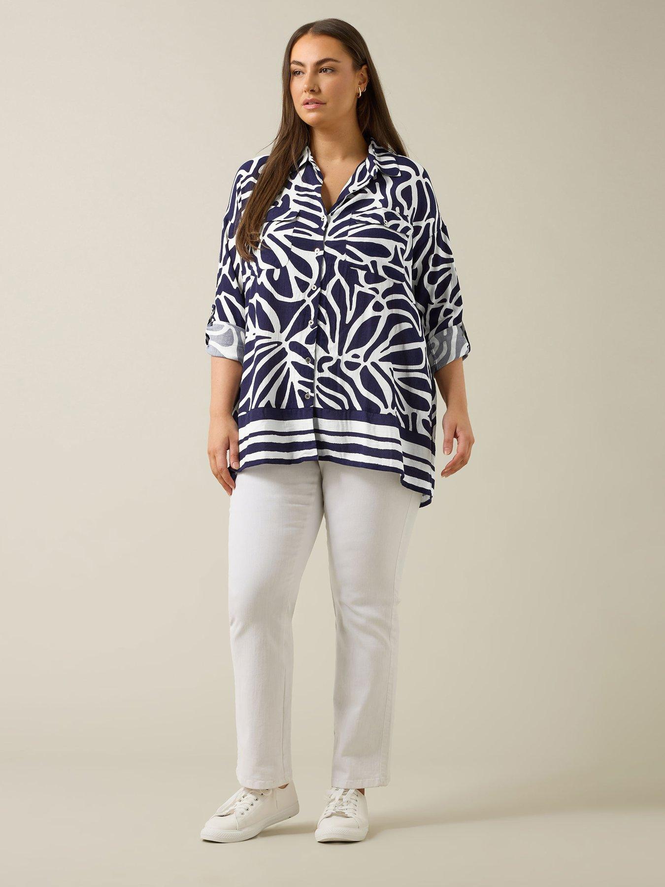  image of evans-border-print-shirt