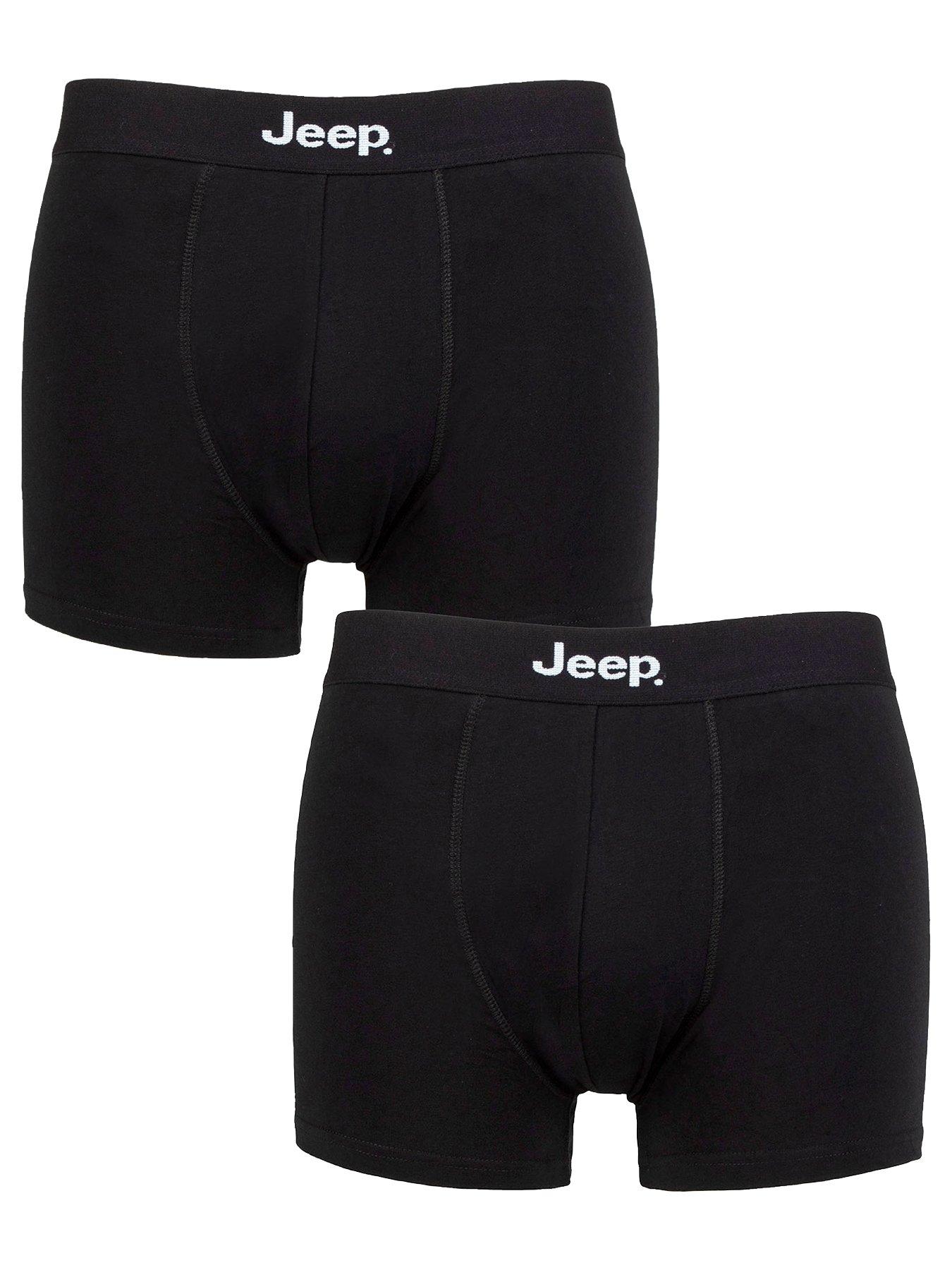 Image 1 of 3 of Jeep Plain Hipster Trunks 2 Pack - Black
