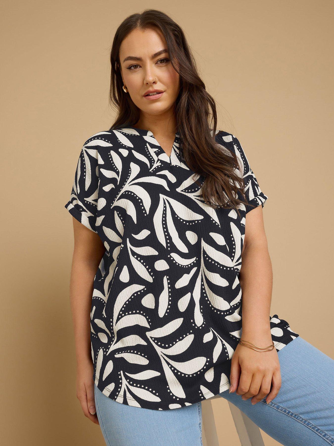 yours-curve-notch-neck-textured-top