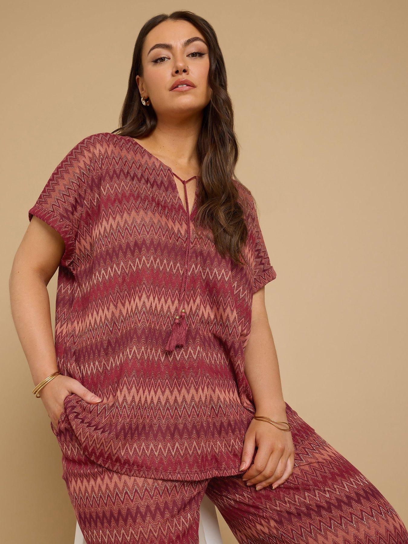 yours-curve-tie-neck-pleat-blouse
