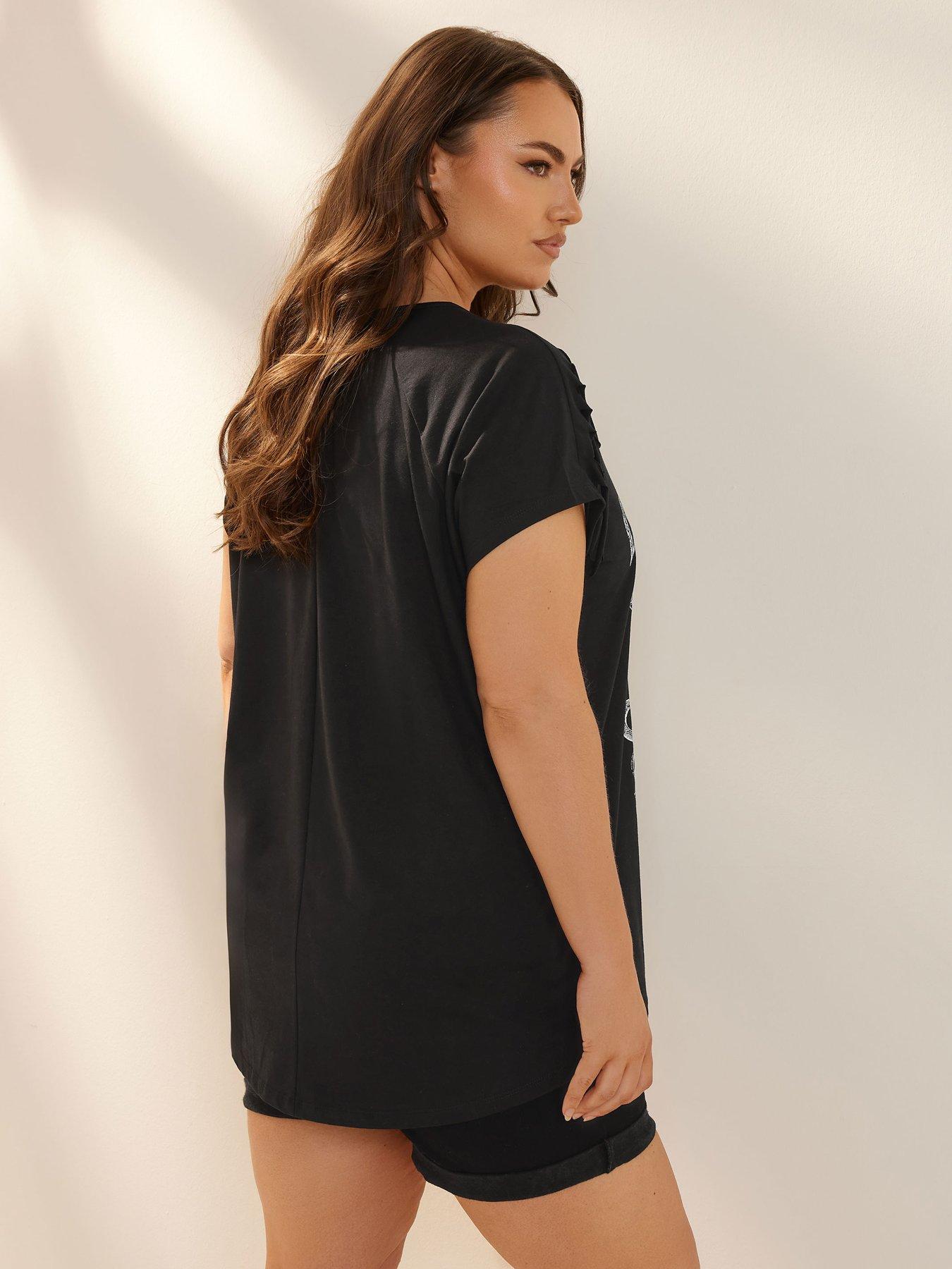 stillFront image of yours-curve-laser-cut-out-t-shirt