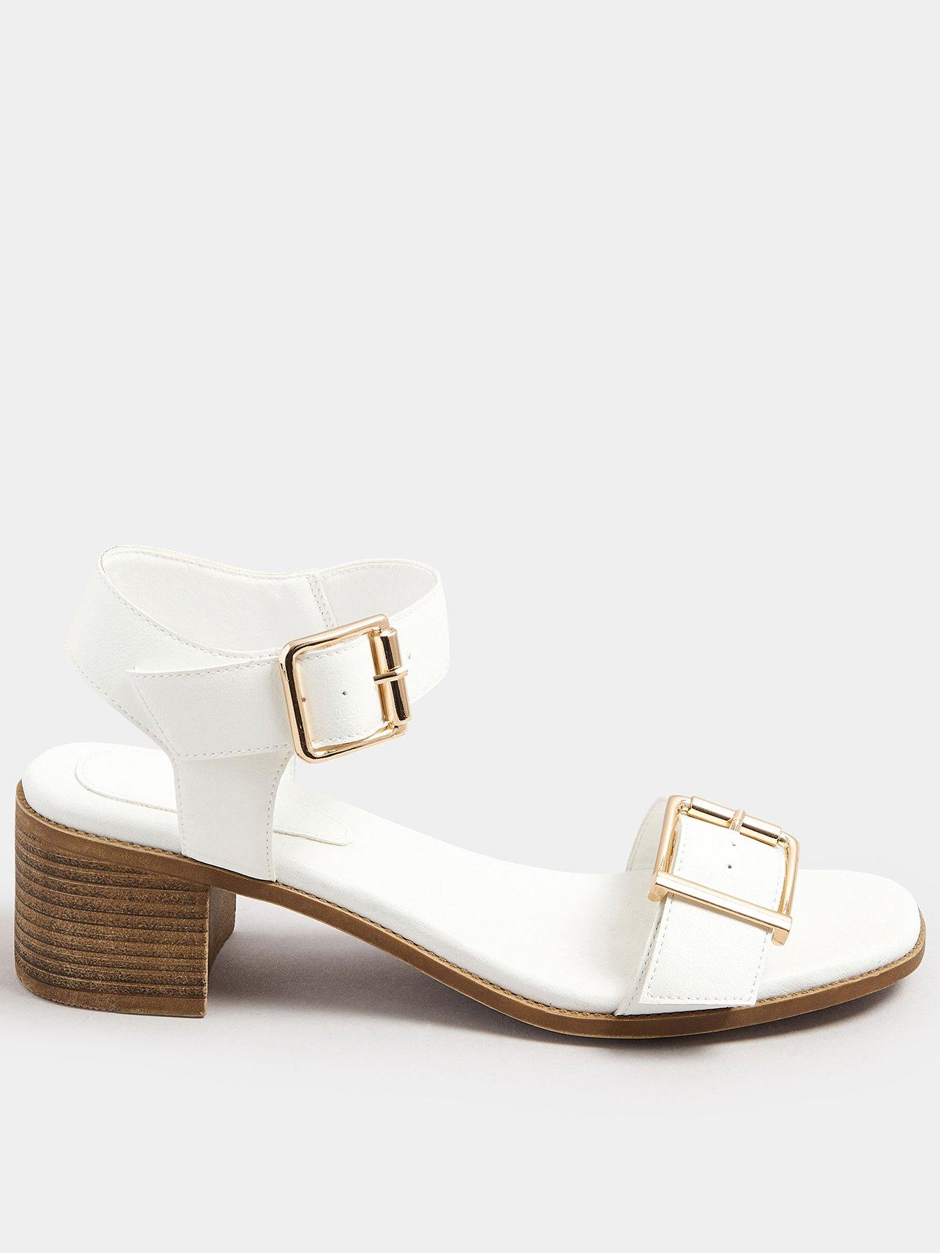  image of yours-extra-wide-fit-mid-block-buckle-sandal
