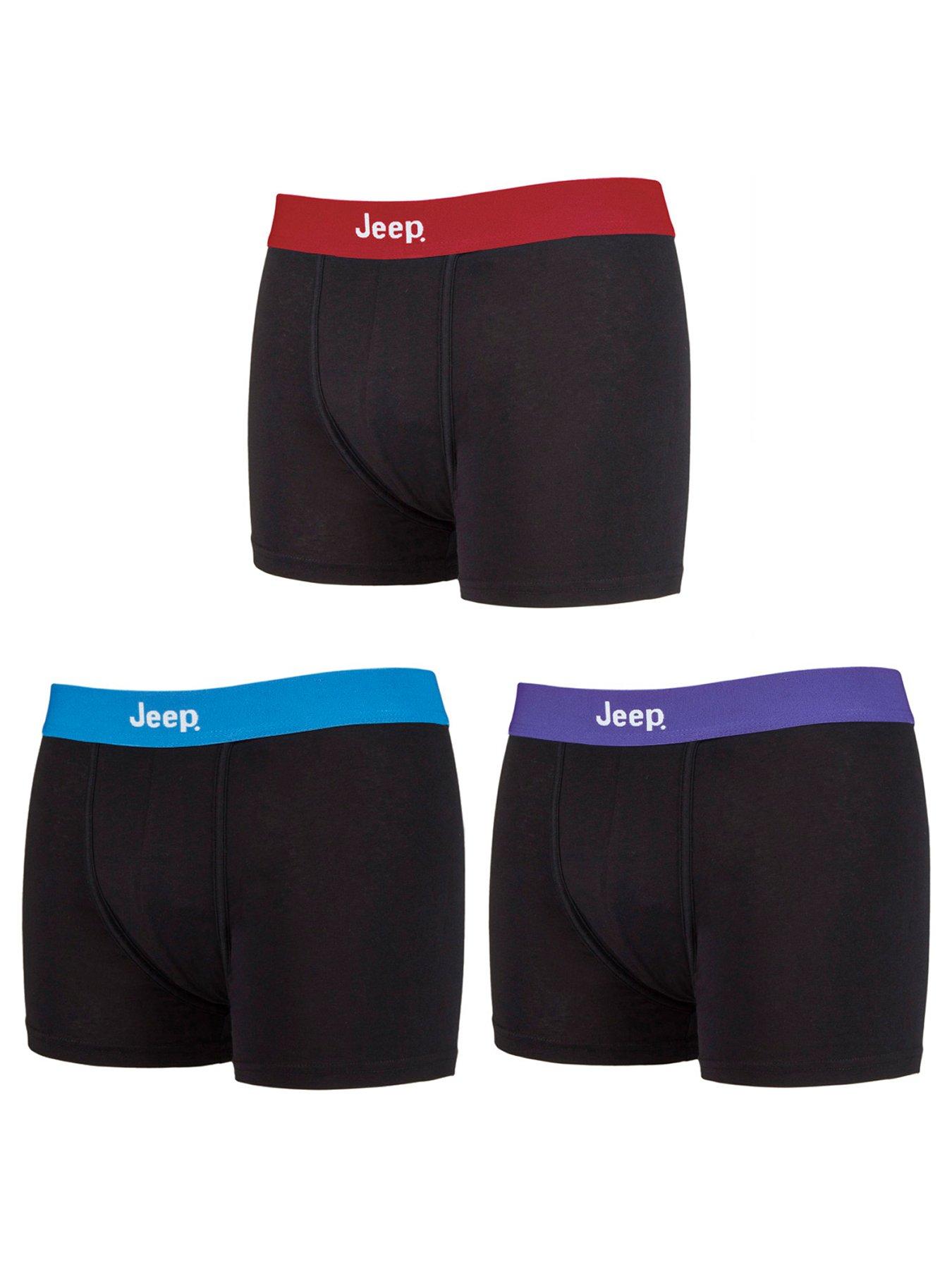 undefined Jeep Hipster Trunks 3 Pack - Black