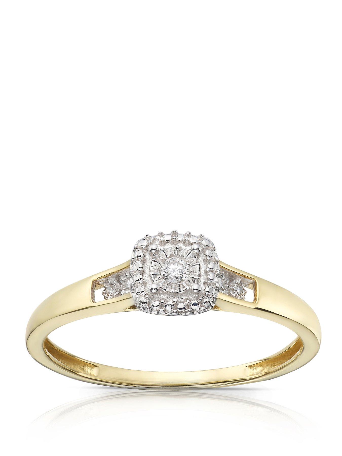 h-samuel-9ct-yellow-gold-engagement-ring-004ct-total-diamond-cushion-ring