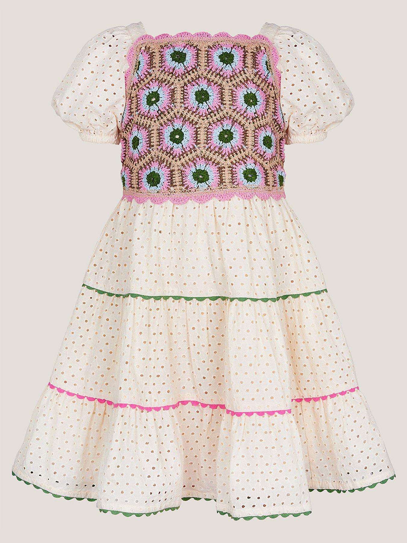  image of monsoon-girls-crochet-yoke-broderie-dress-light-cream