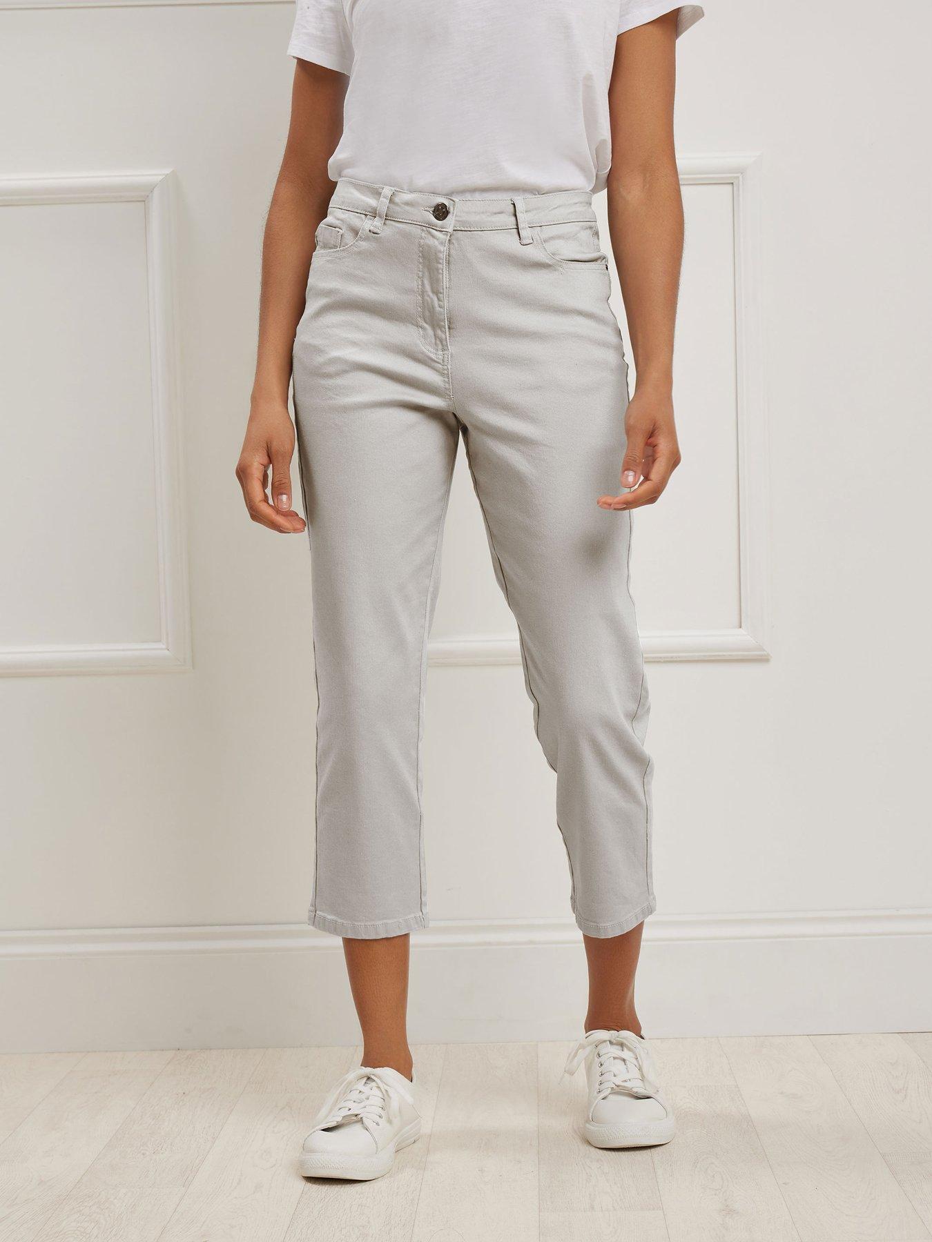 undefined Grey Crop Jeans