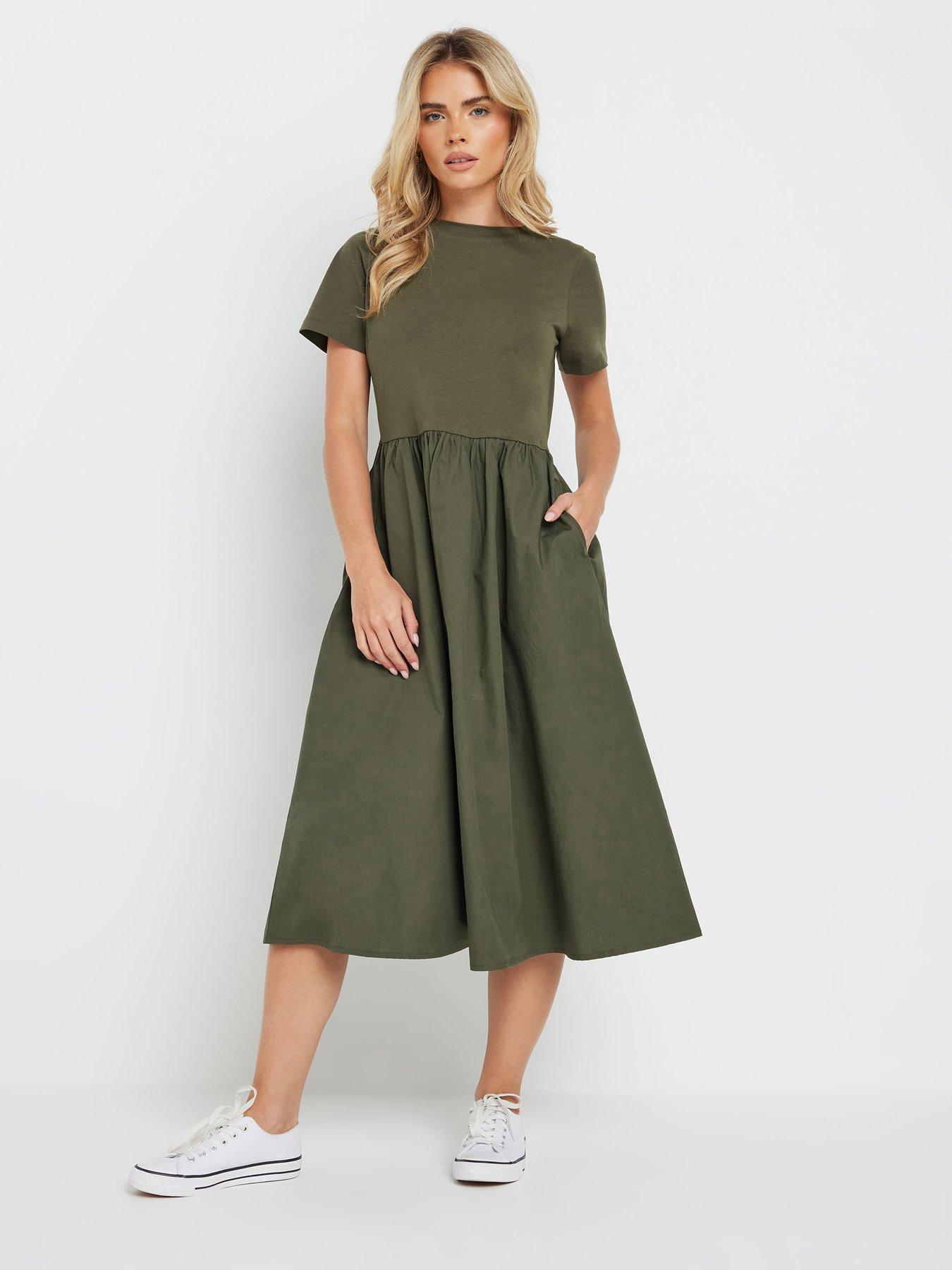 undefined Petite Short Sleeve Midi Dress