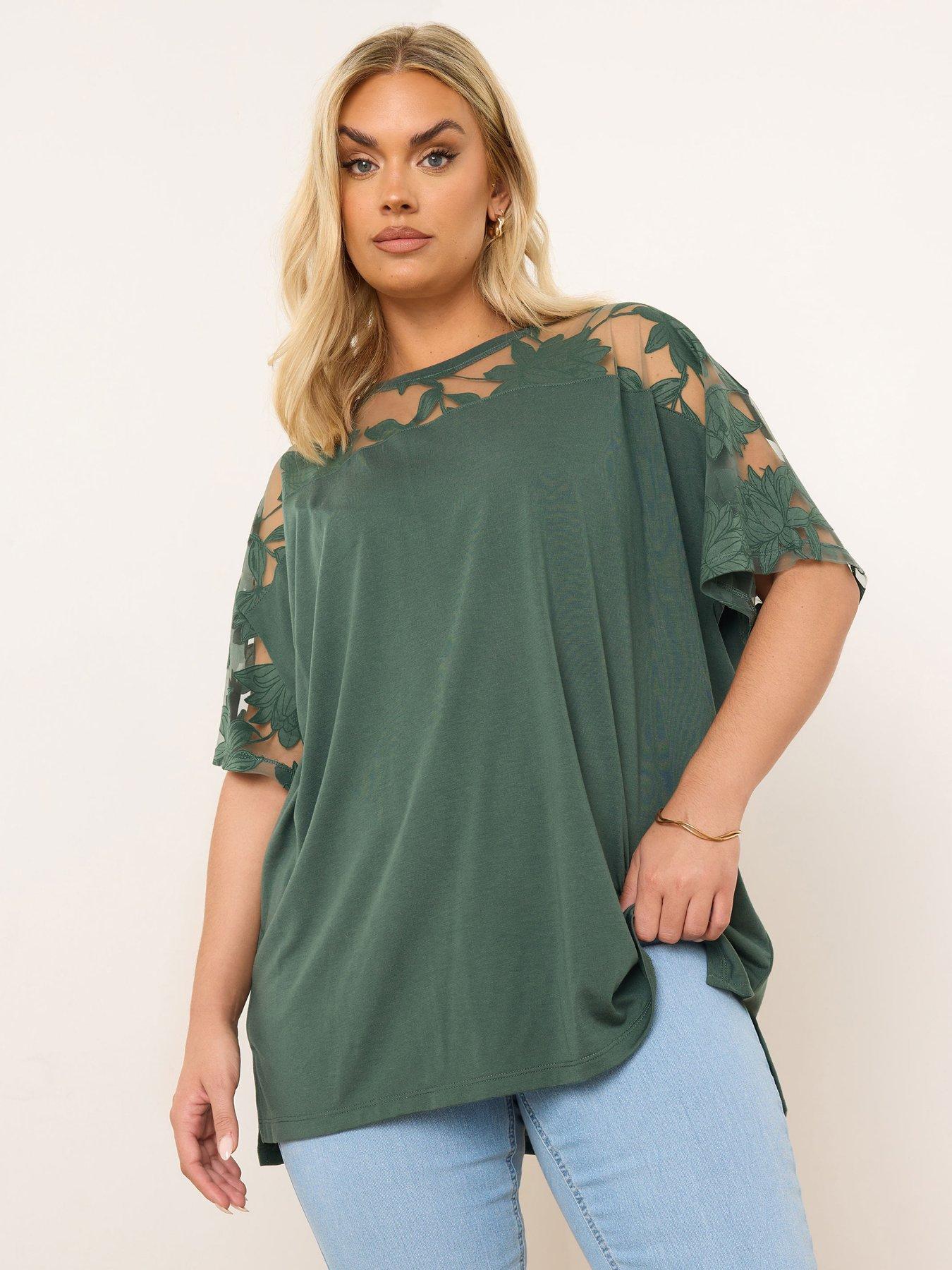 image of yours-curve-boxy-burnout-panel-t-shirt