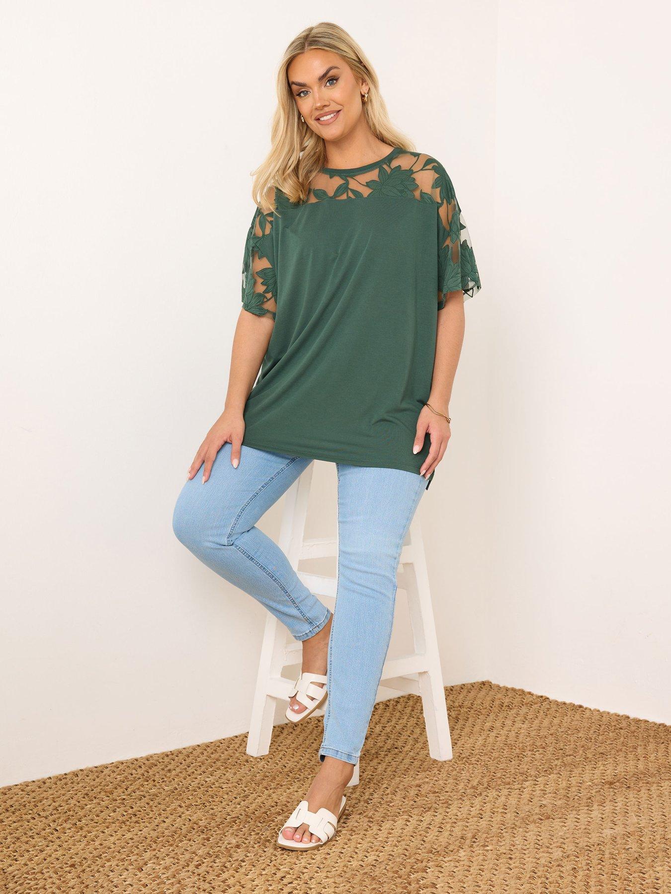  image of yours-curve-boxy-burnout-panel-t-shirt